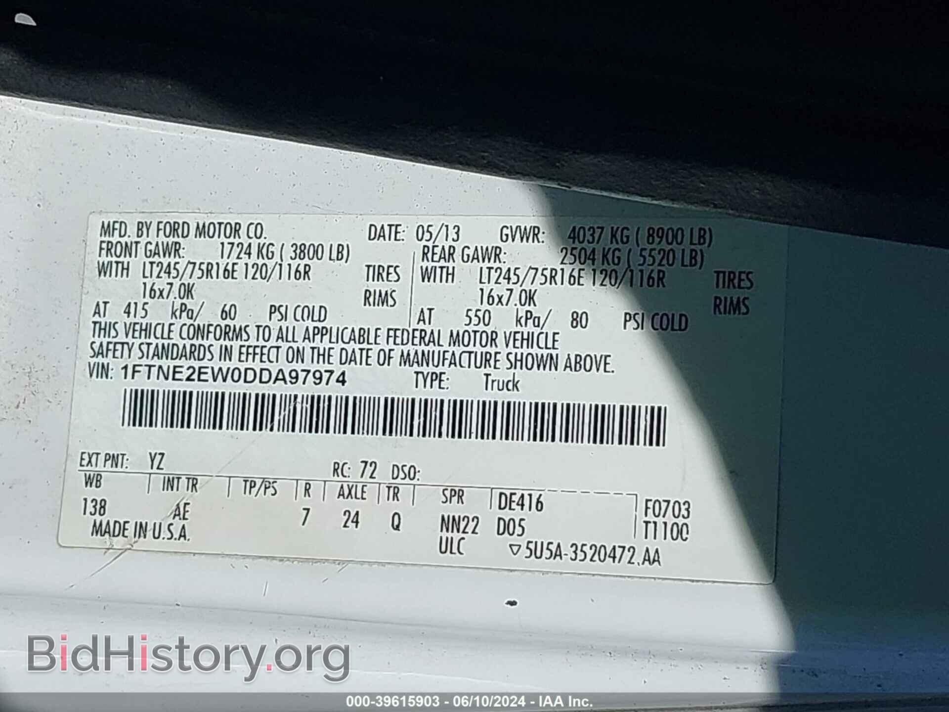 2013 FORD E-250 - VIN: 1FTNE2EW0DDA97974 - Photo 9