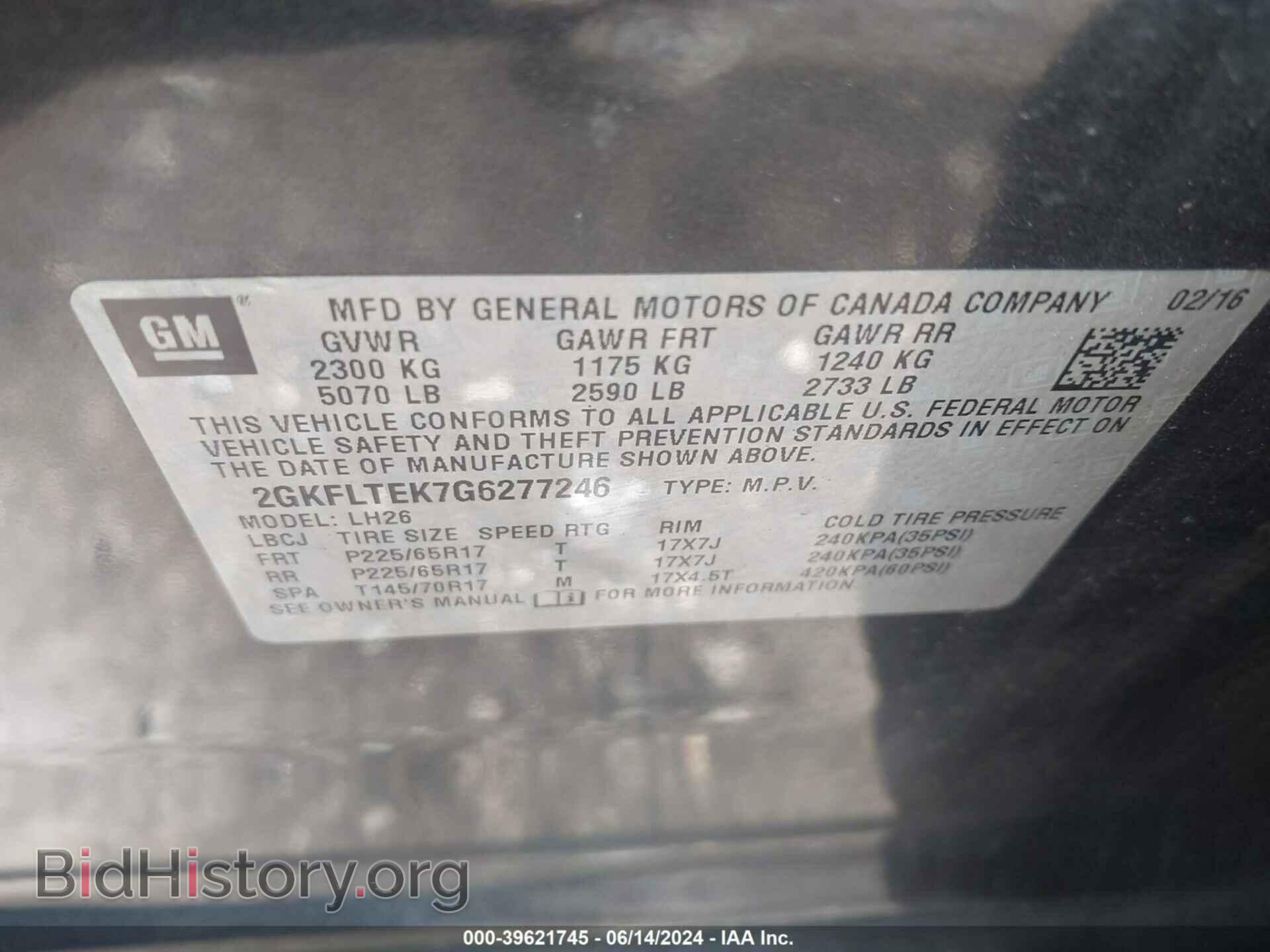 2016 GMC TERRAIN - VIN: 2GKFLTEK7G6277246 - Фото 9