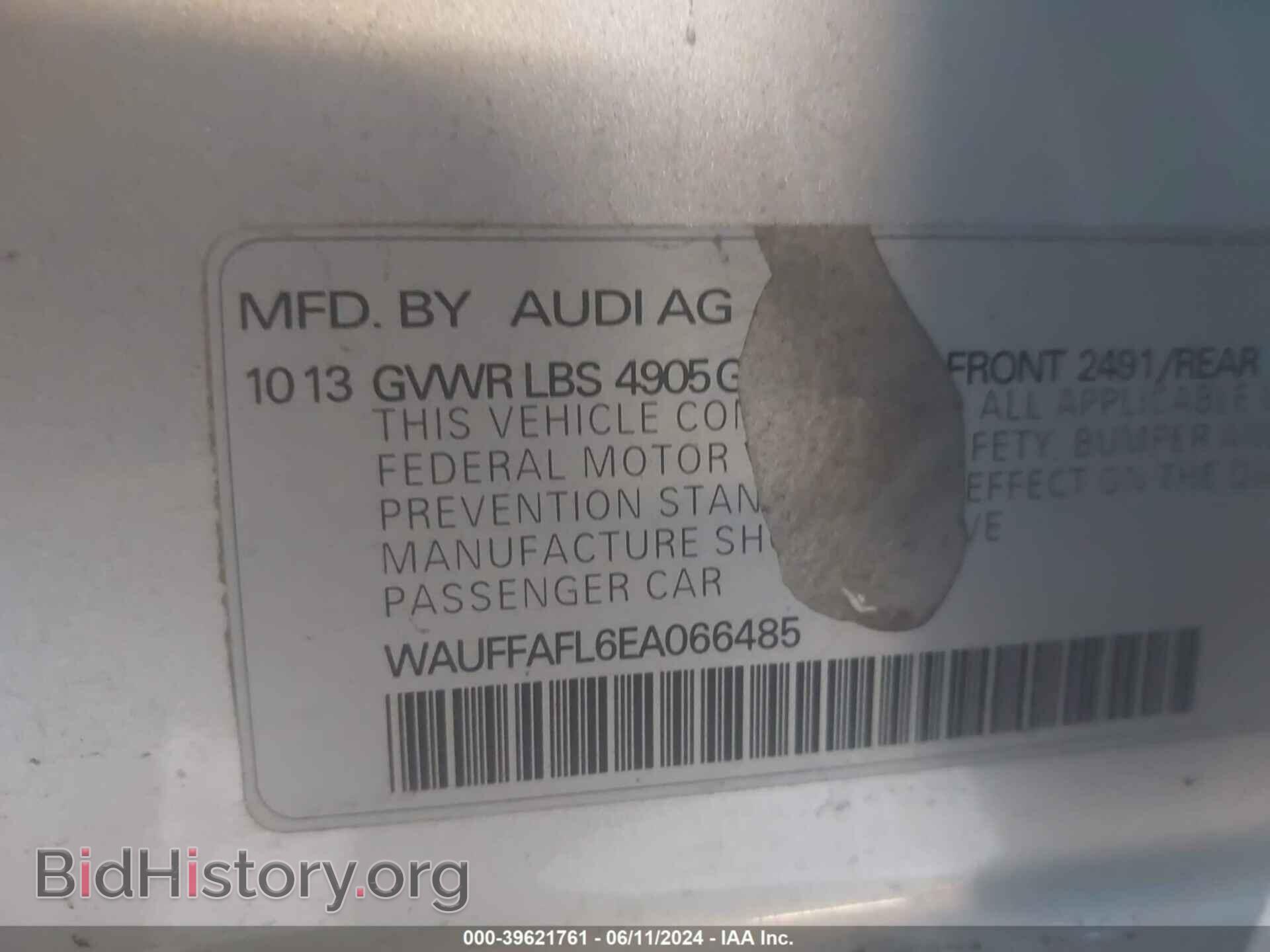 2014 AUDI A4 - VIN: WAUFFAFL6EA066485 - Photo 9