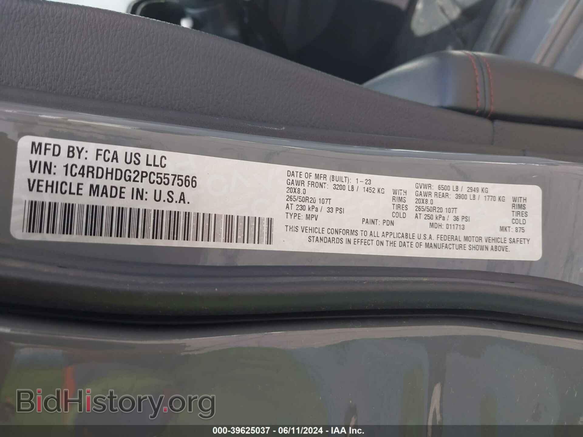 2023 DODGE DURANGO - VIN: 1C4RDHDG2PC557566 - Фото 9