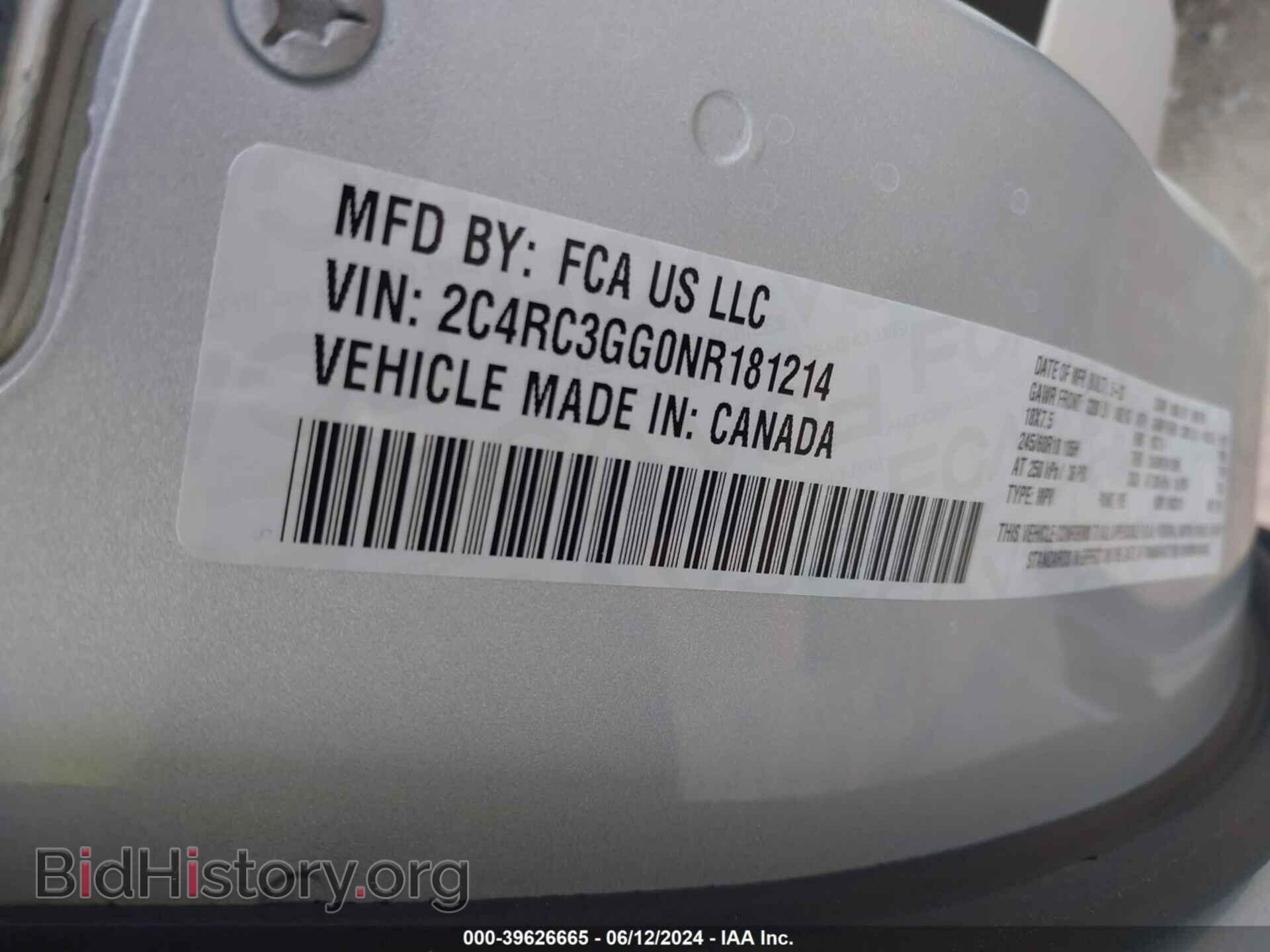 2022 CHRYSLER PACIFICA - VIN: 2C4RC3GG0NR181214 - Photo 9