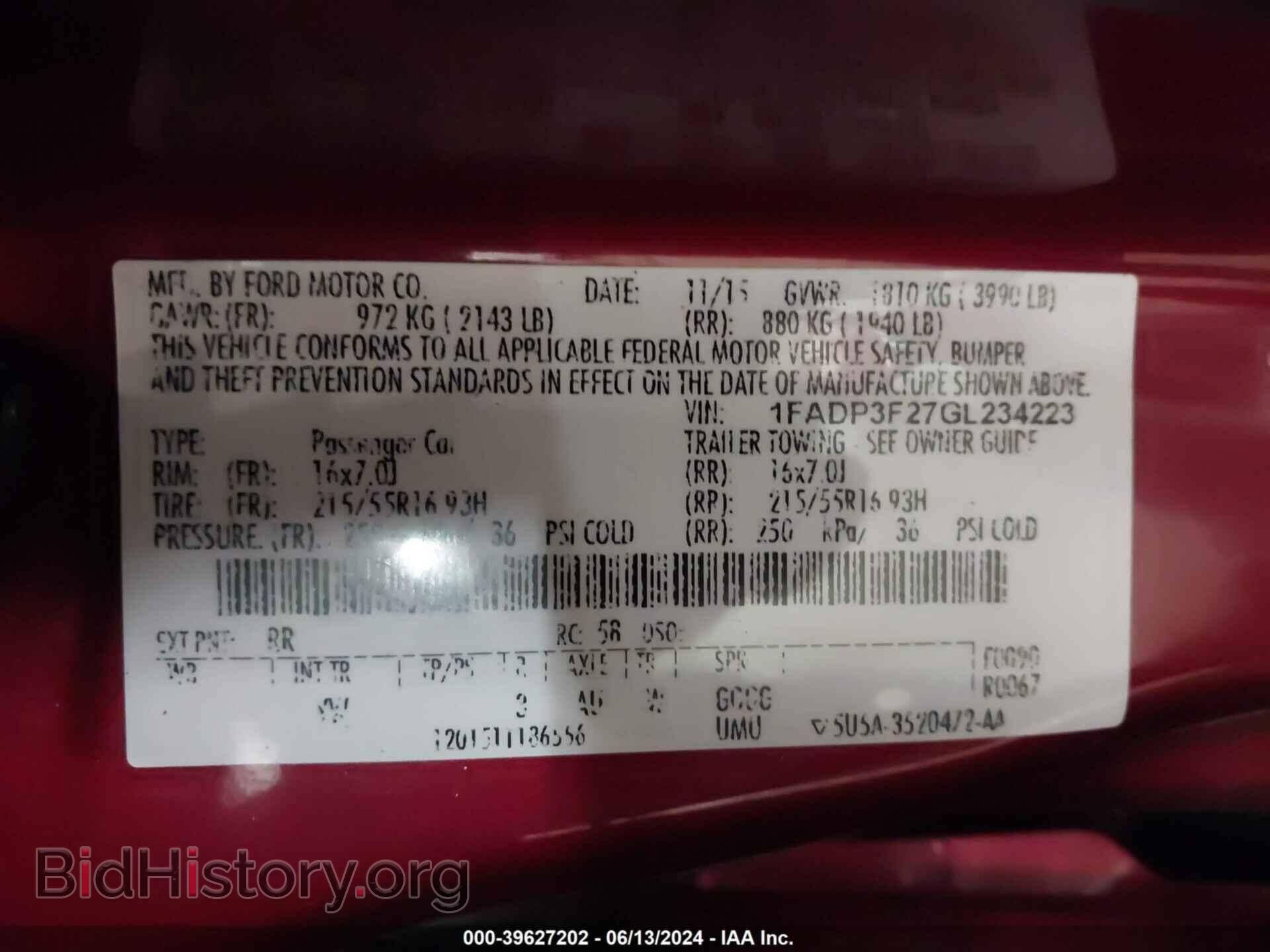 2016 FORD FOCUS - VIN: 1FADP3F27GL234223 - Фото 9