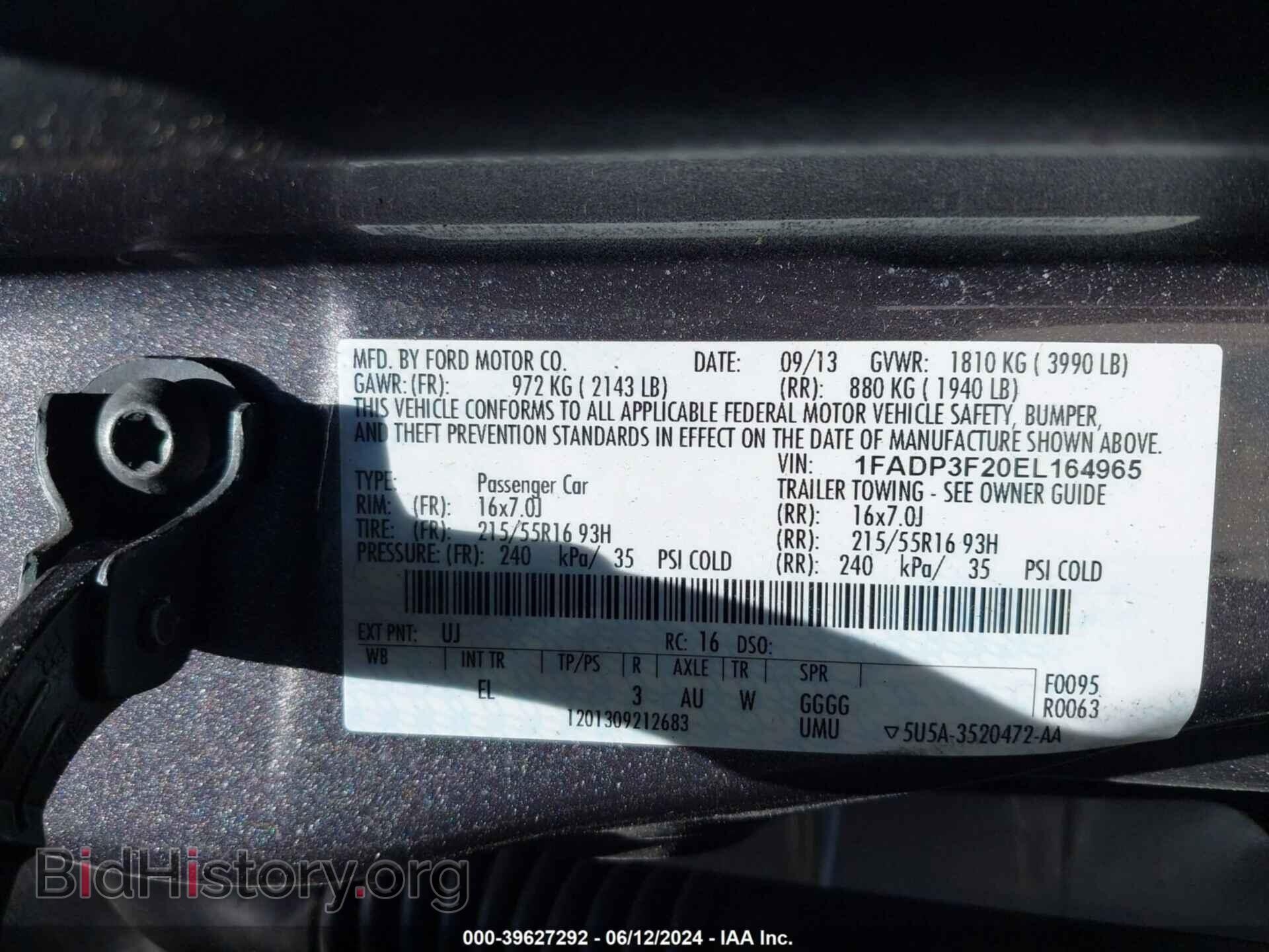 2014 FORD FOCUS - VIN: 1FADP3F20EL164965 - Photo 9