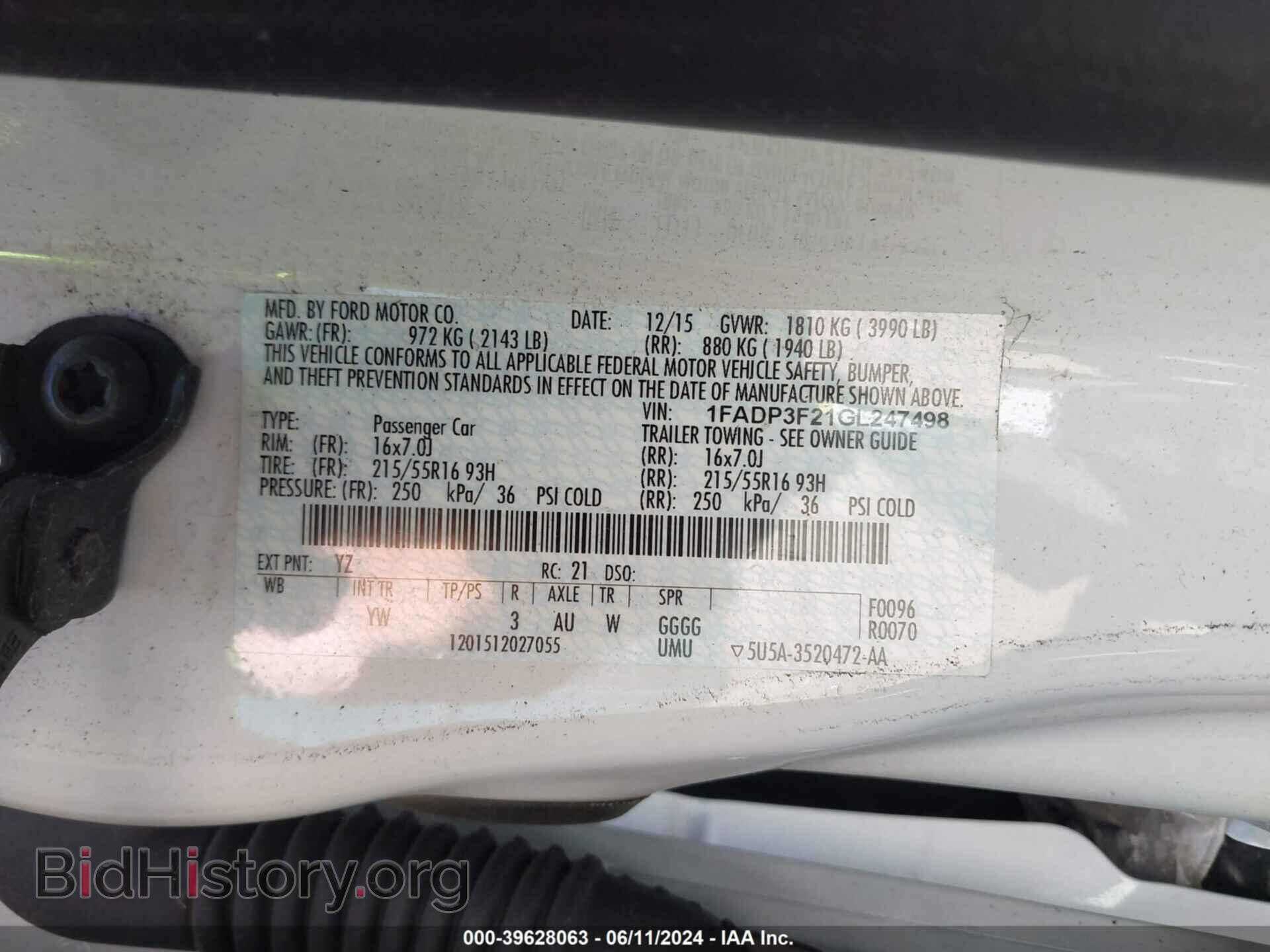 2016 FORD FOCUS - VIN: 1FADP3F21GL247498 - Photo 9