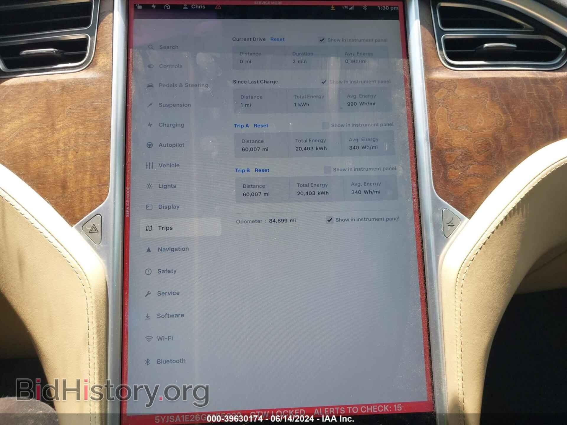 2016 TESLA MODEL S - VIN: 5YJSA1E26GF155332 - Фото 7