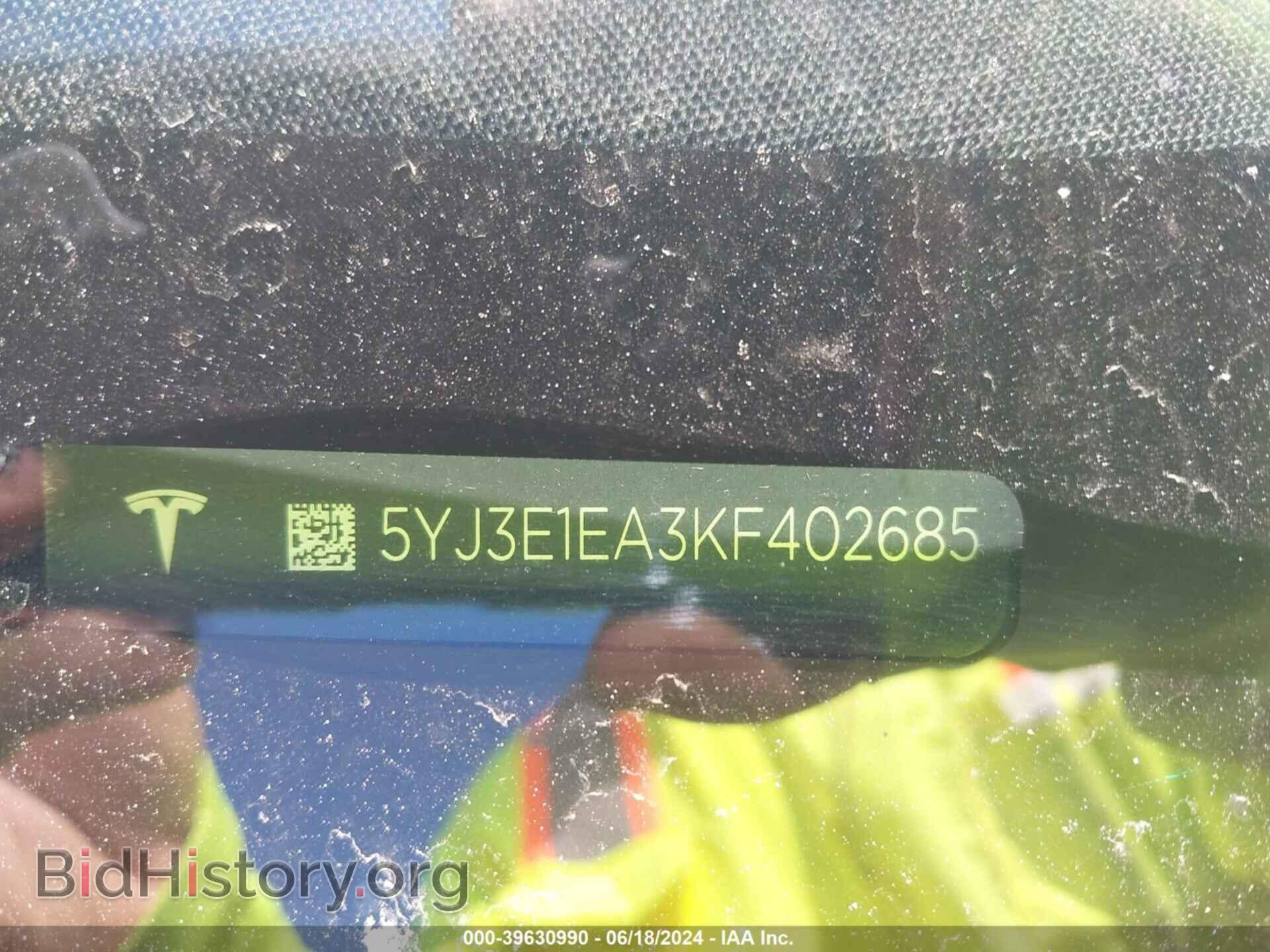 2019 TESLA MODEL 3 - VIN: 5YJ3E1EA3KF402685 - Фото 9