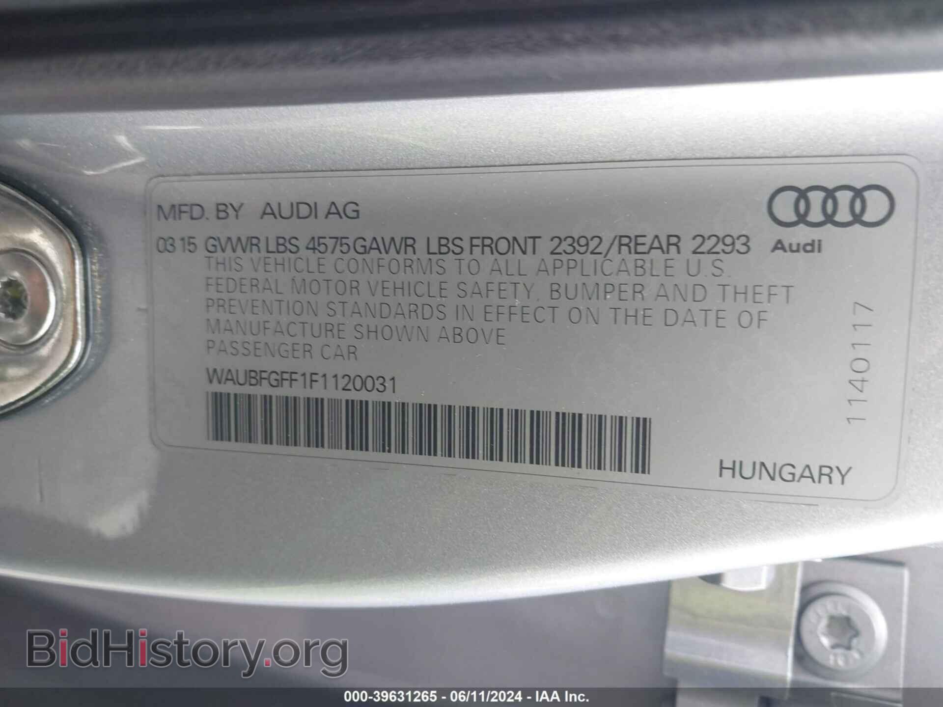 2015 AUDI A3 - VIN: WAUBFGFF1F1120031 - Photo 9