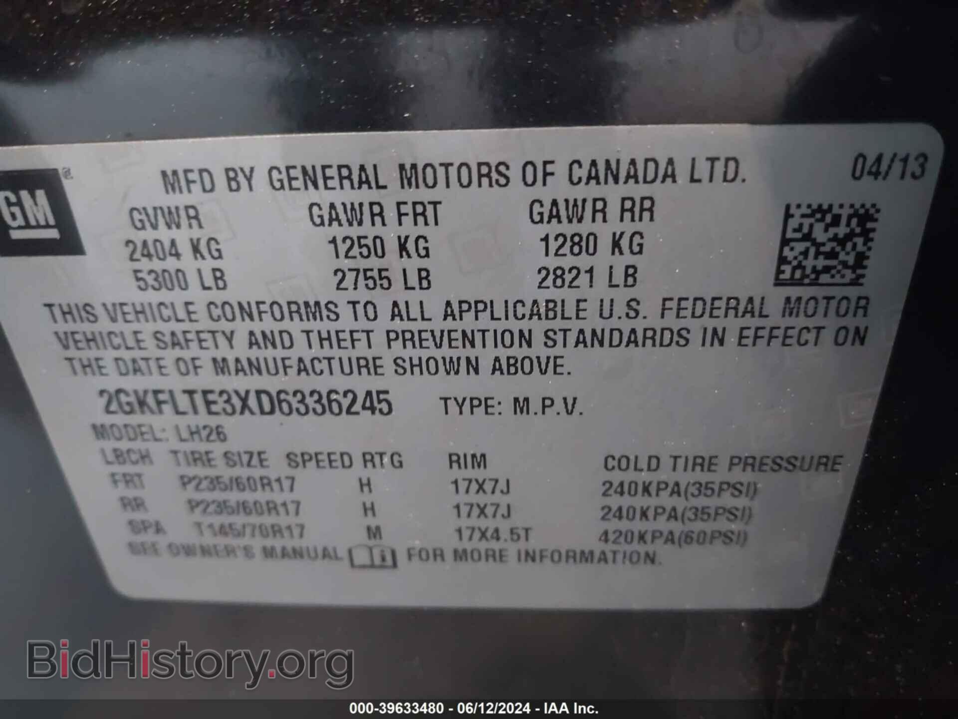2013 GMC TERRAIN - VIN: 2GKFLTE3XD6336245 - Photo 9