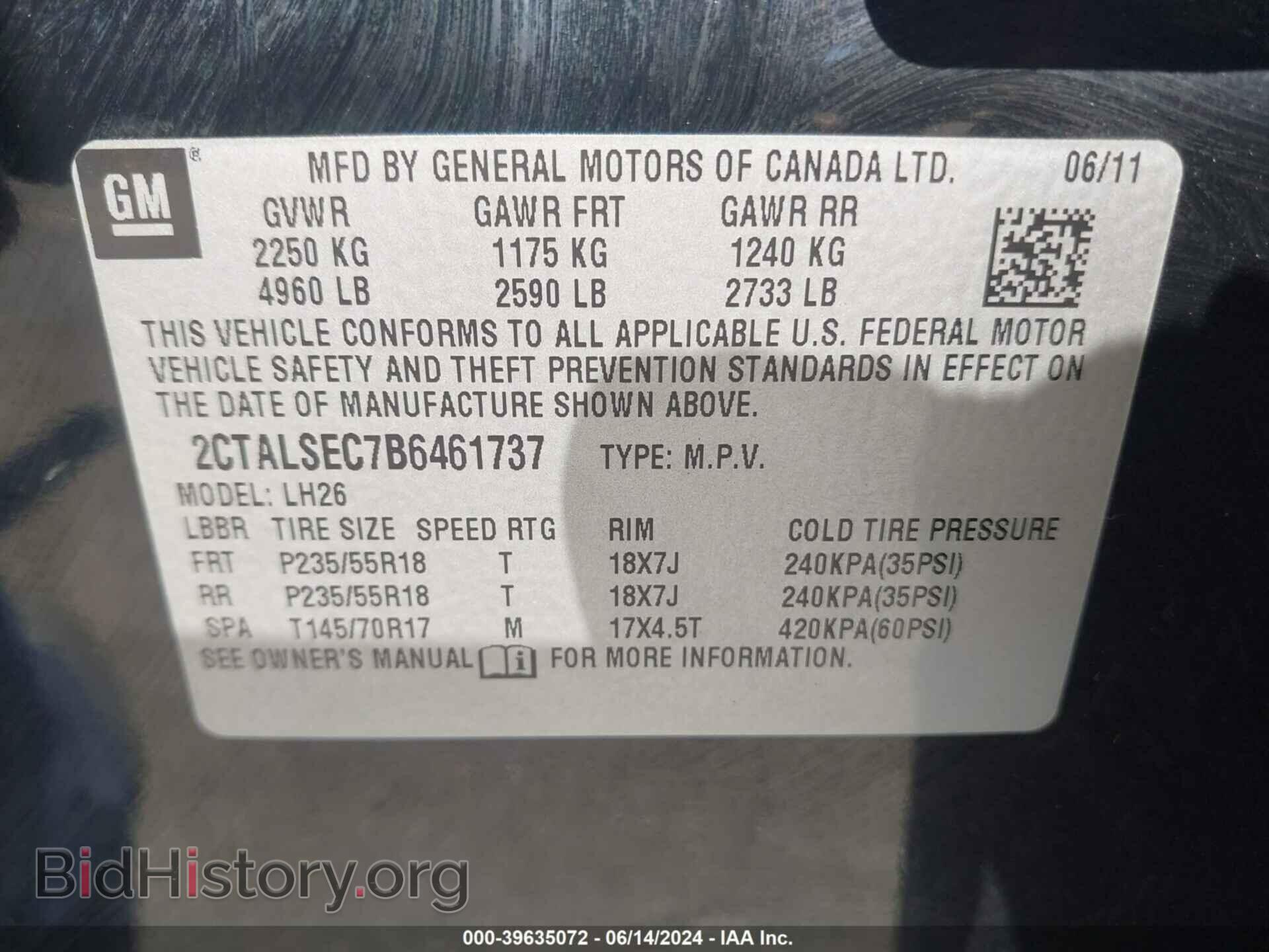 2011 GMC TERRAIN - VIN: 2CTALSEC7B6461737 - Фото 9