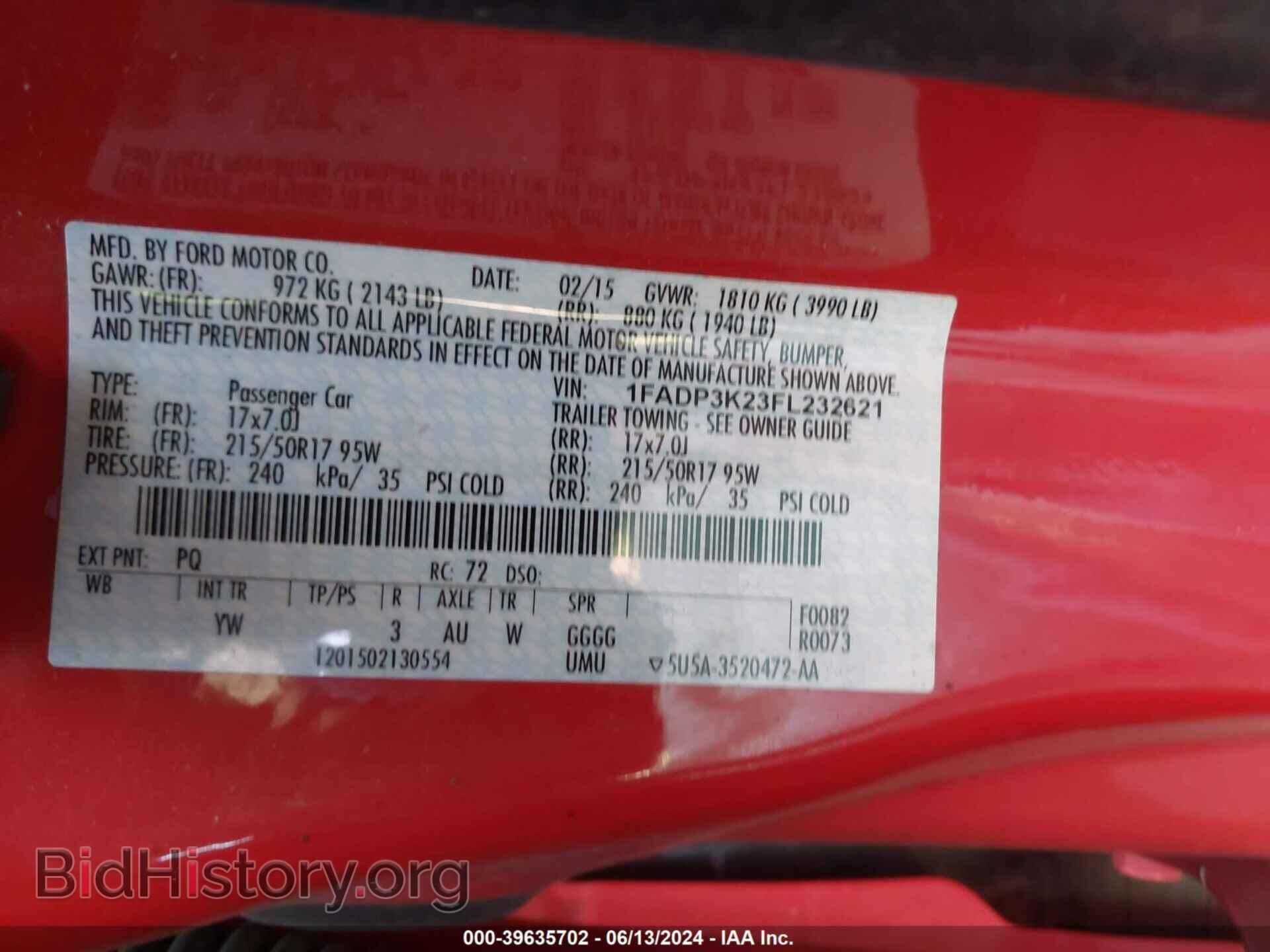 2015 FORD FOCUS - VIN: 1FADP3K23FL232621 - Фото 9
