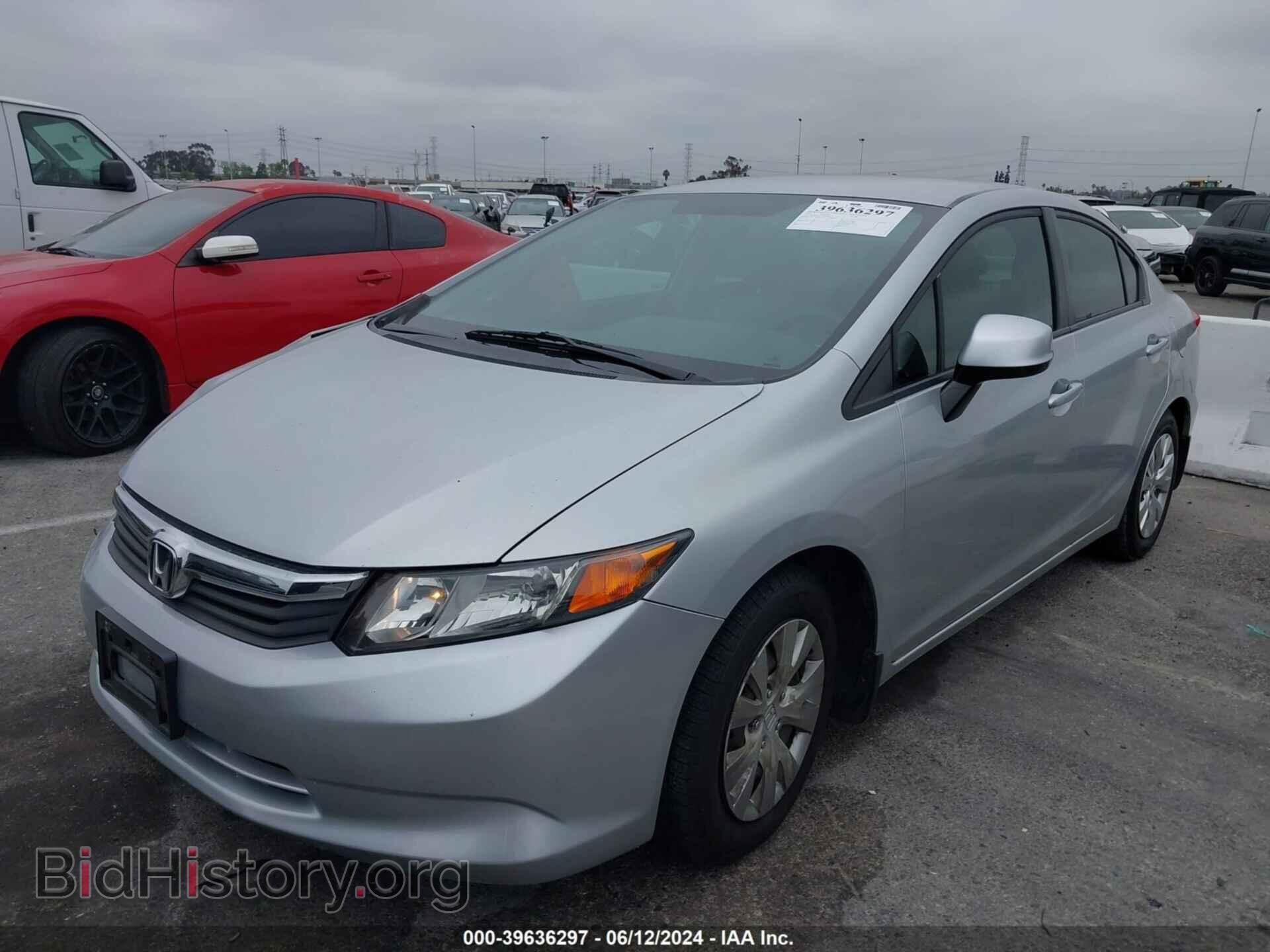 2012 HONDA CIVIC - VIN: 2HGFB2F5XCH606314 - Фото 2