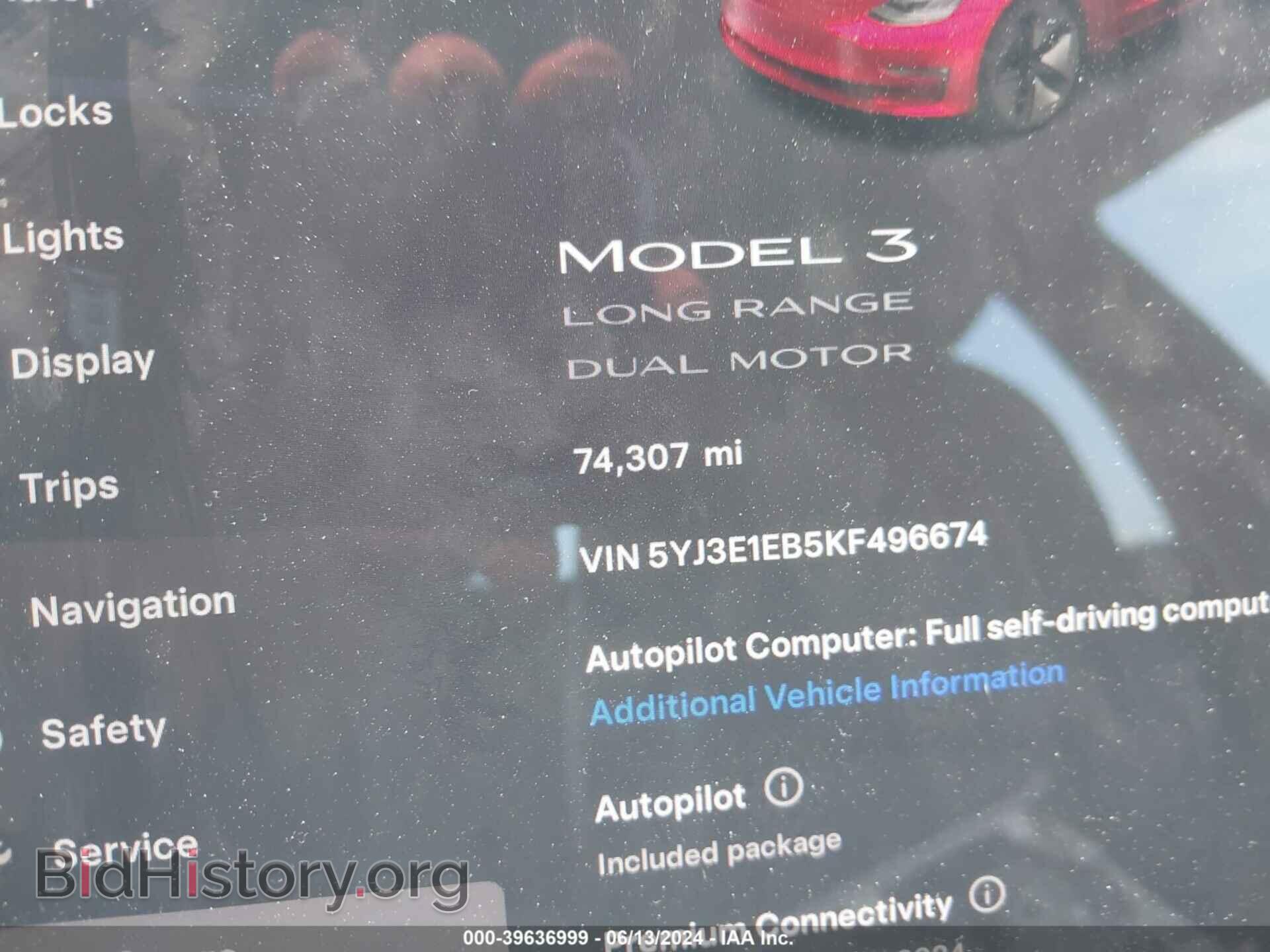 2019 TESLA MODEL 3 - VIN: 5YJ3E1EB5KF496674 - Photo 7