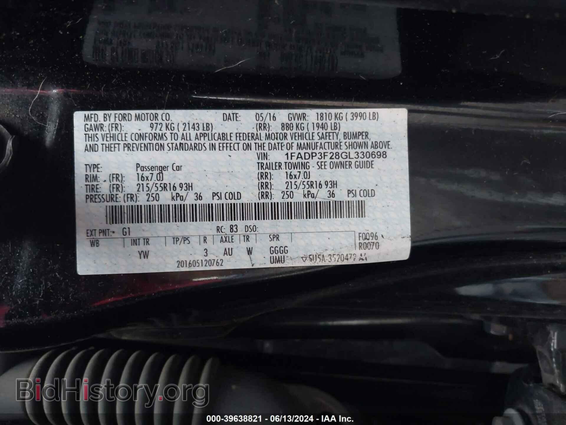 2016 FORD FOCUS - VIN: 1FADP3F28GL330698 - Photo 9