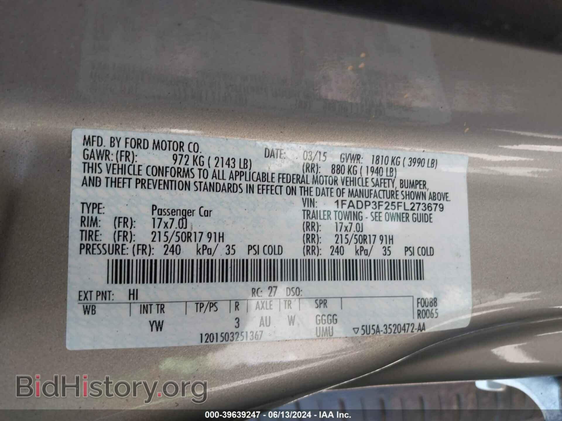 2015 FORD FOCUS - VIN: 1FADP3F25FL273679 - Photo 9