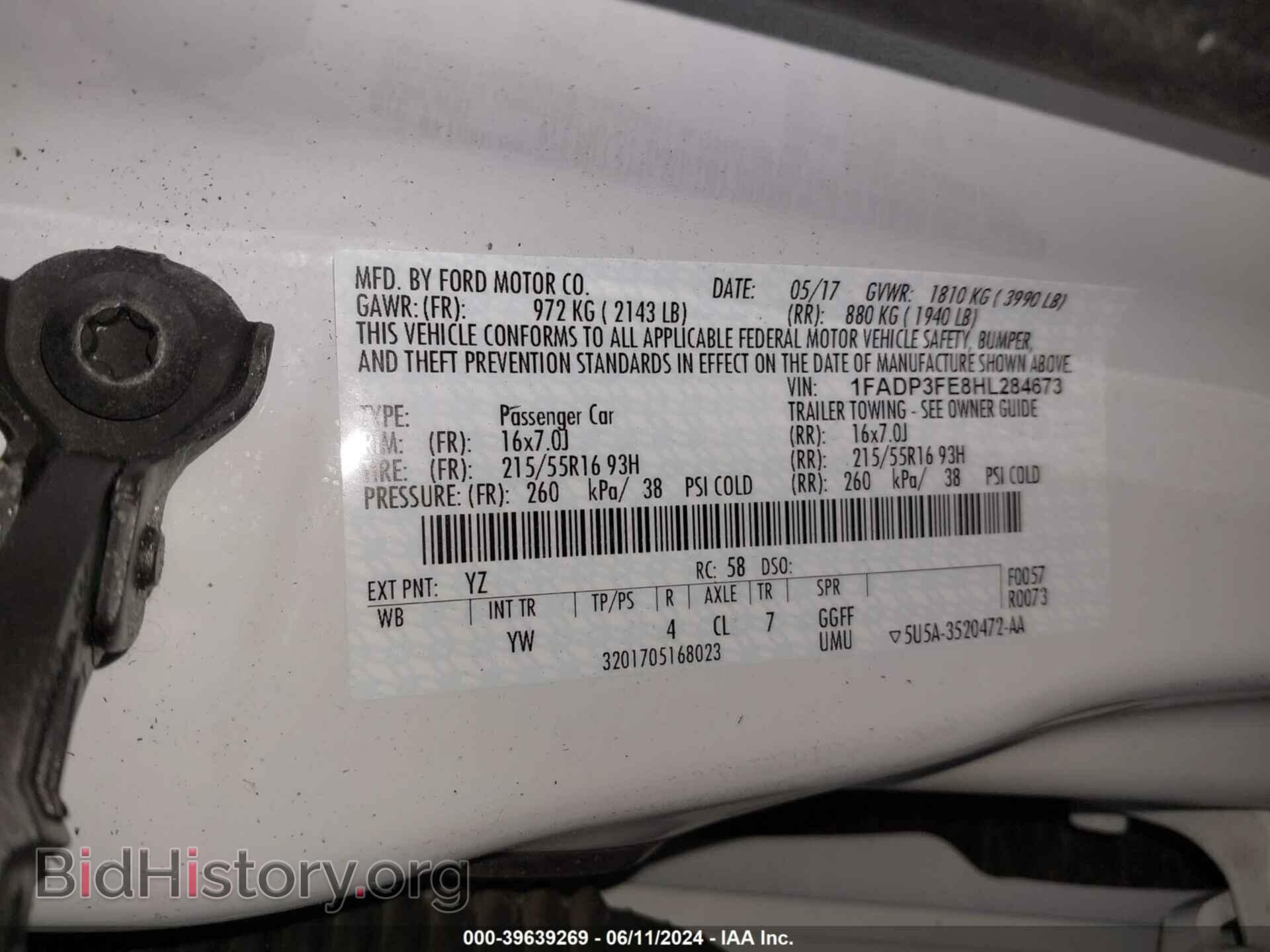 2017 FORD FOCUS - VIN: 1FADP3FE8HL284673 - Фото 9