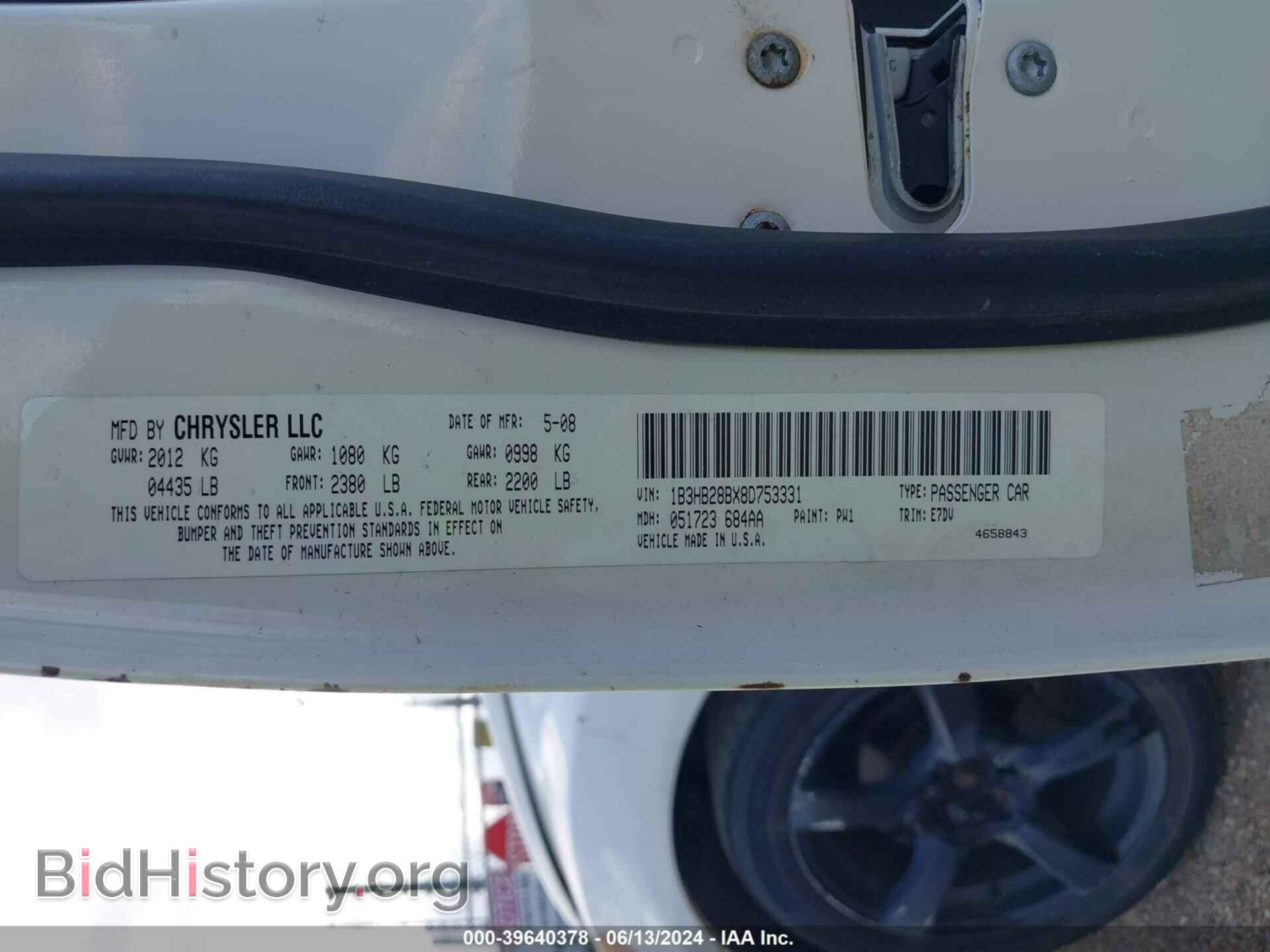 2008 DODGE CALIBER - VIN: 1B3HB28BX8D753331 - Фото 9