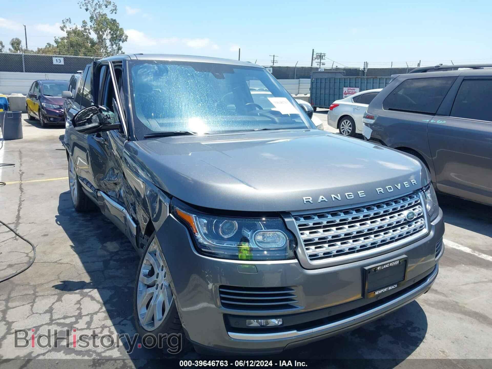 Фотография SALGS2EF0GA265225 - LAND ROVER RANGE ROVER 2016