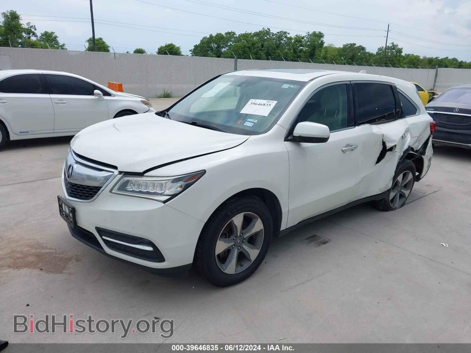 2014 ACURA MDX - VIN: 5FRYD4H20EB021524 - Фото 2