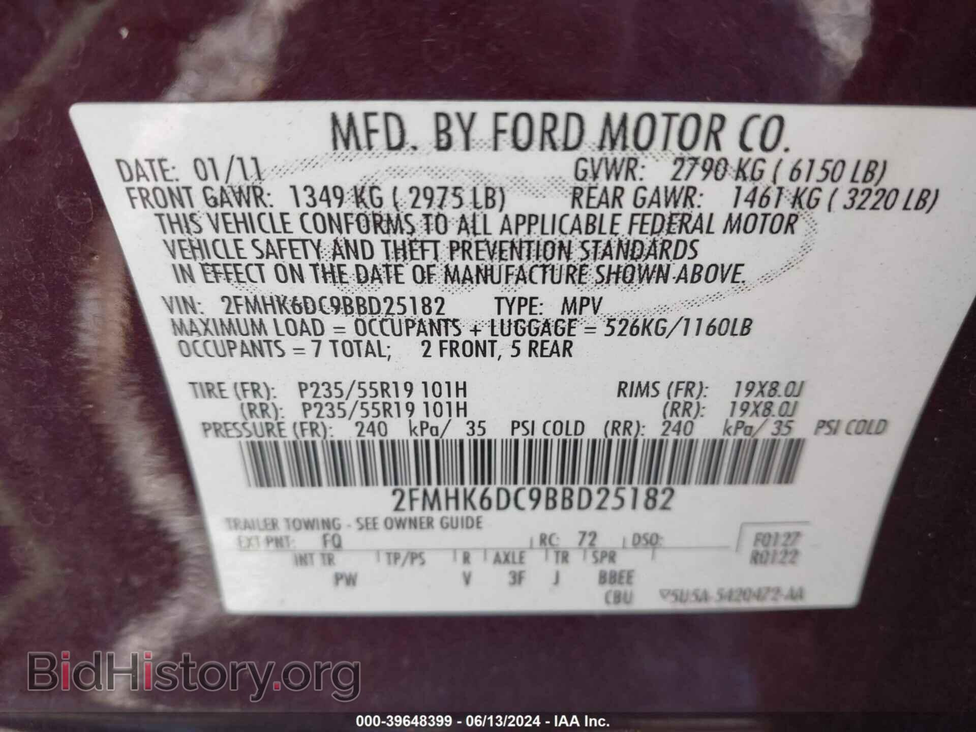 2011 FORD FLEX - VIN: 2FMHK6DC9BBD25182 - Photo 9
