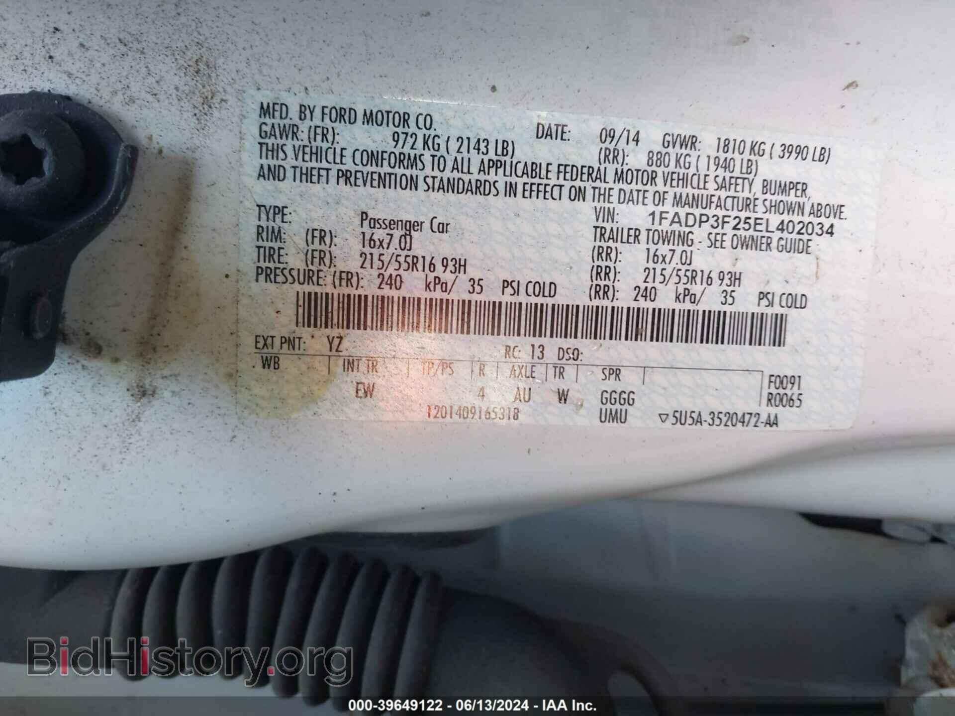 2014 FORD FOCUS - VIN: 1FADP3F25EL402034 - Photo 9