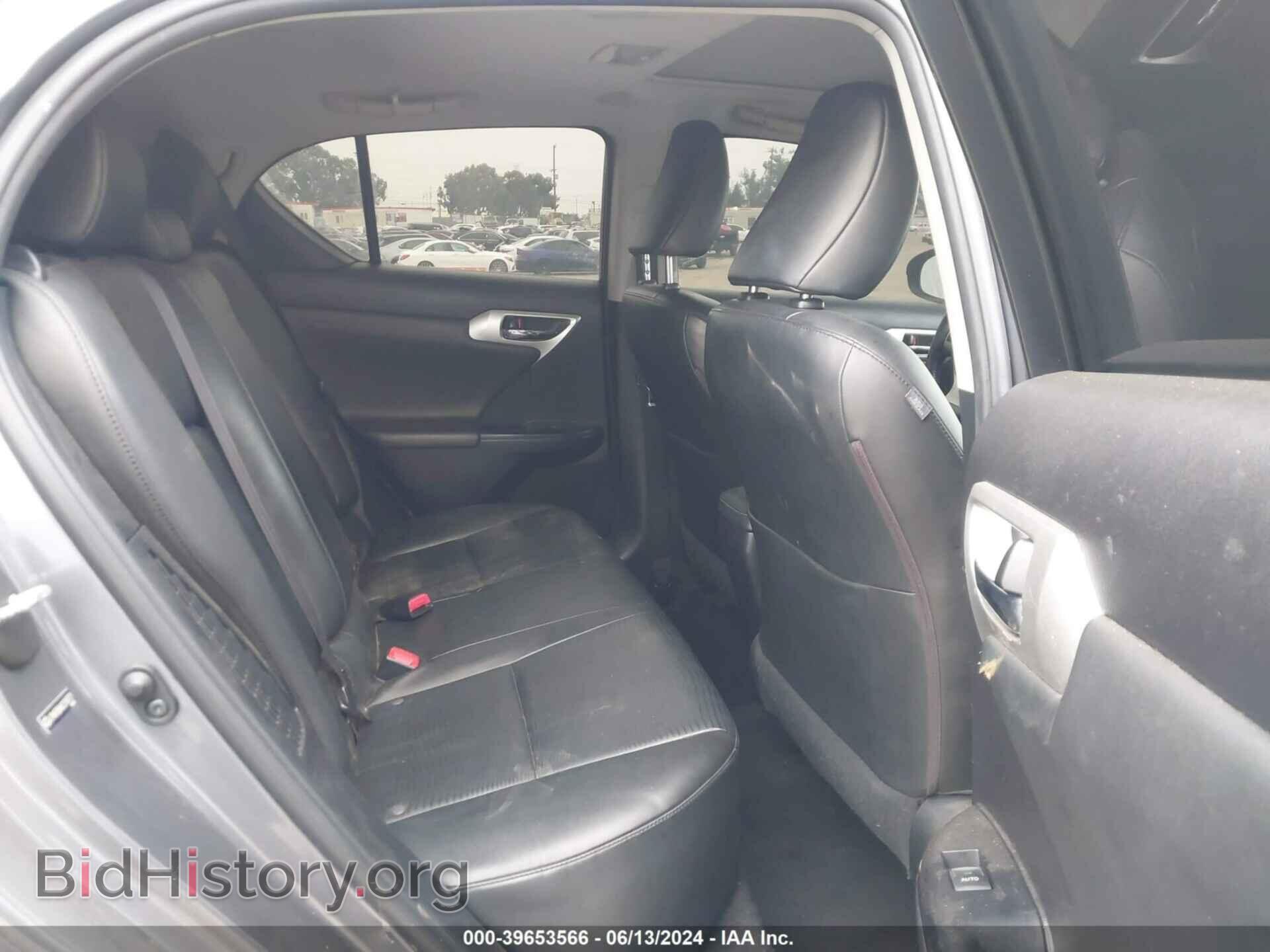 2012 LEXUS CT 200H - VIN: JTHKD5BH6C2100771 - Фото 8