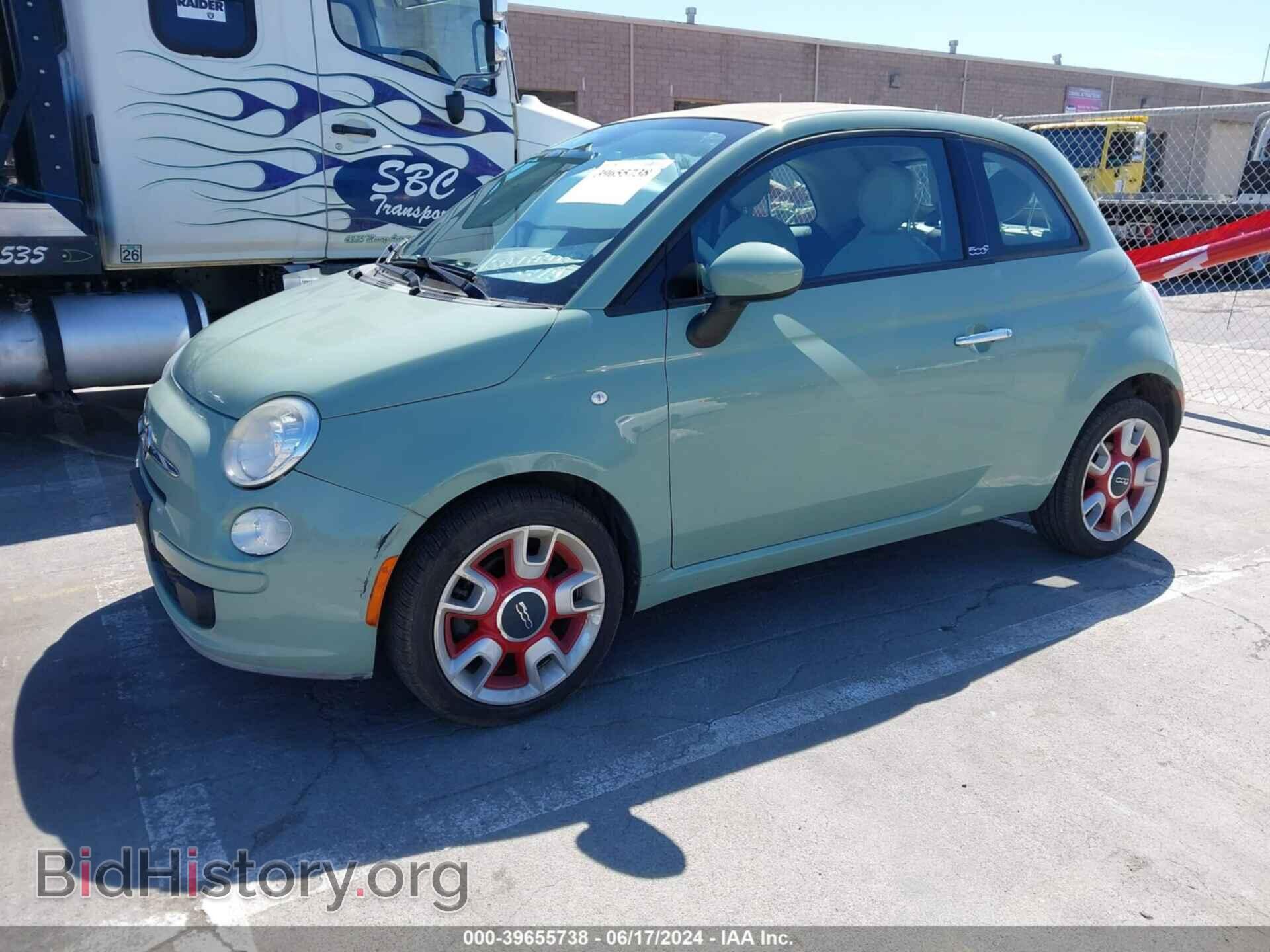 2012 FIAT 500C - VIN: 3C3CFFDR7CT381154 - Фото 2