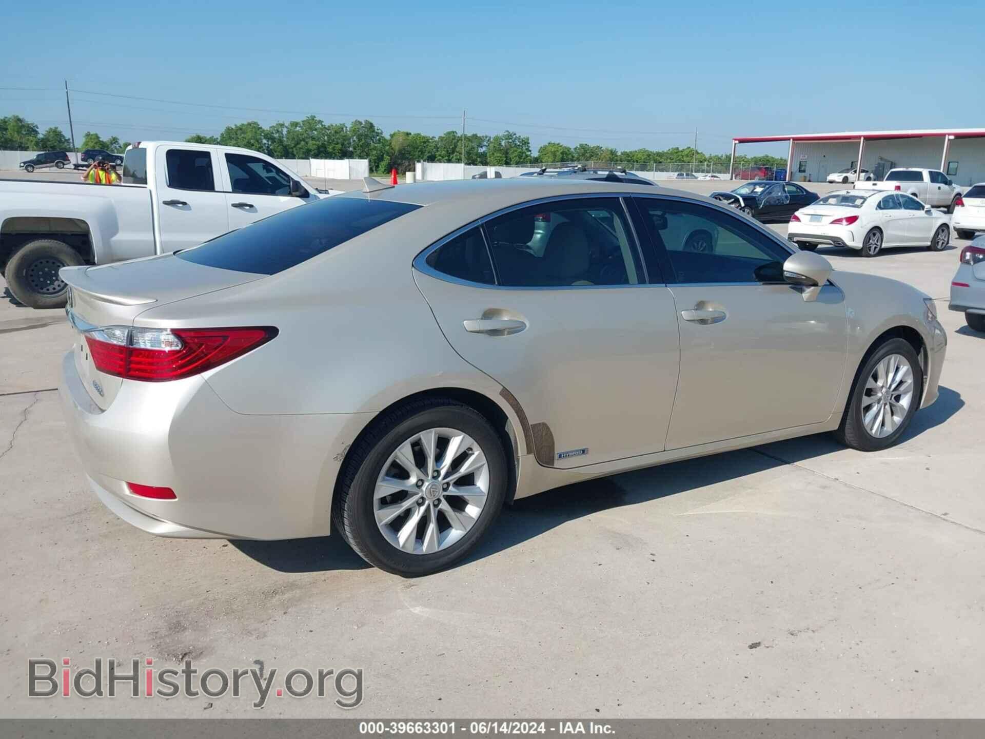 2013 LEXUS ES 300H - VIN: JTHBW1GGXD2009216 - Фото 4
