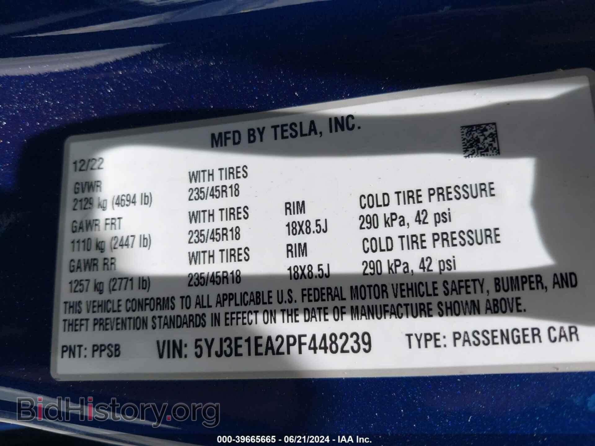 2023 TESLA MODEL 3 - VIN: 5YJ3E1EA2PF448239 - Photo 9