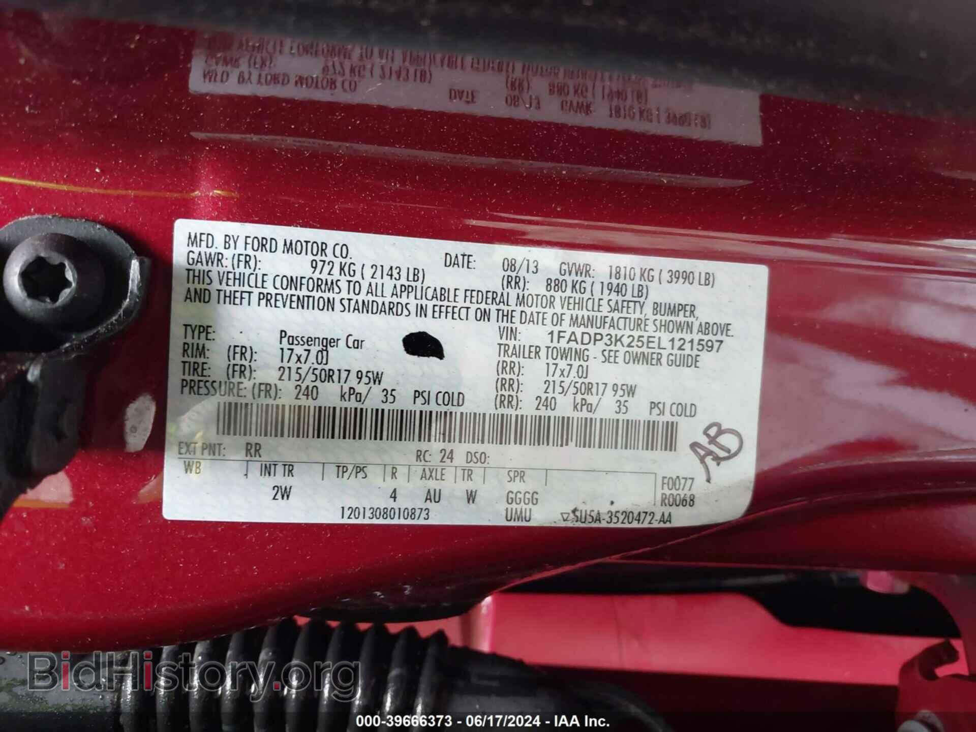 2014 FORD FOCUS - VIN: 1FADP3K25EL121597 - Photo 9
