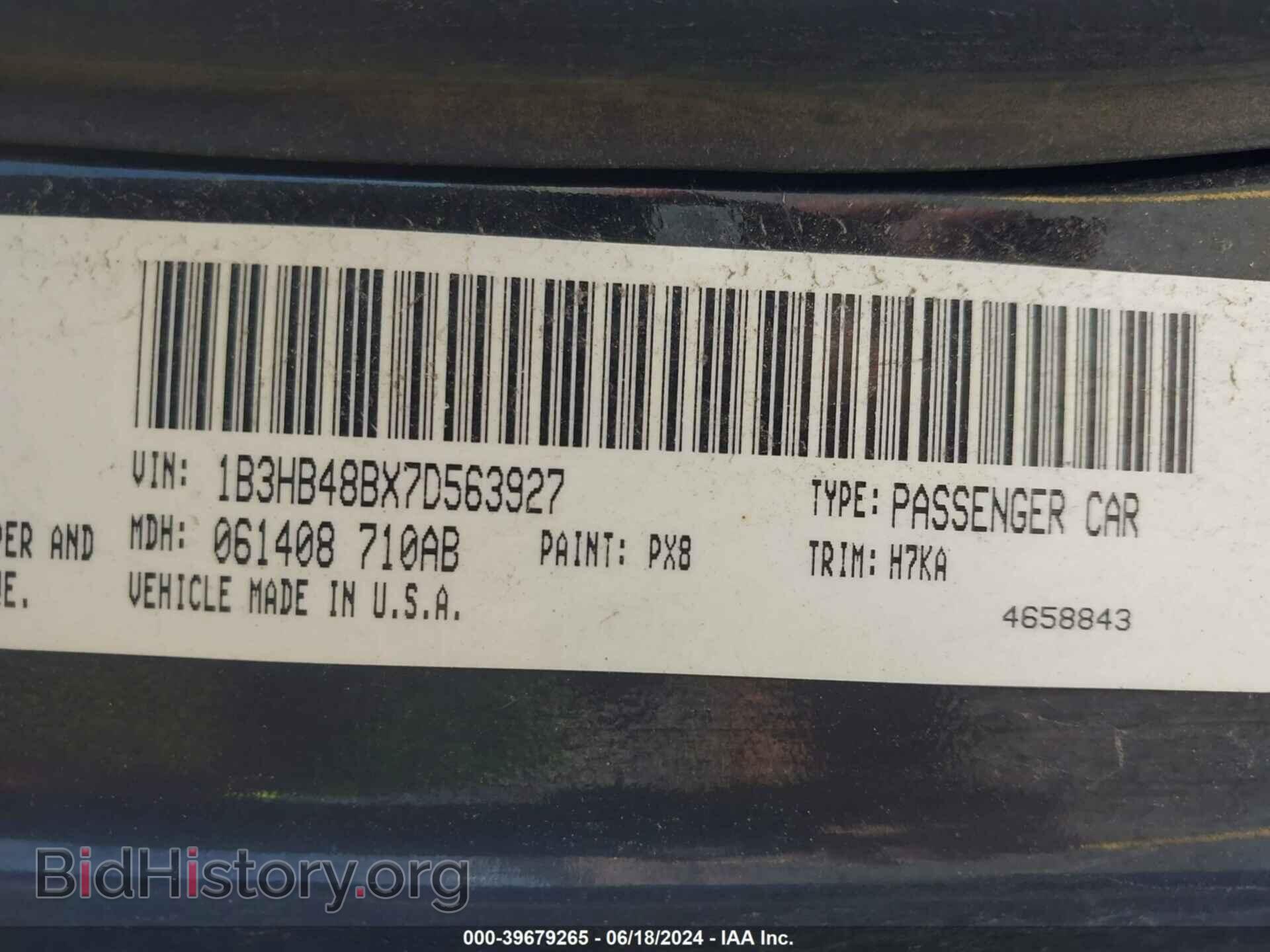 2007 DODGE CALIBER - VIN: 1B3HB48BX7D563927 - Photo 9