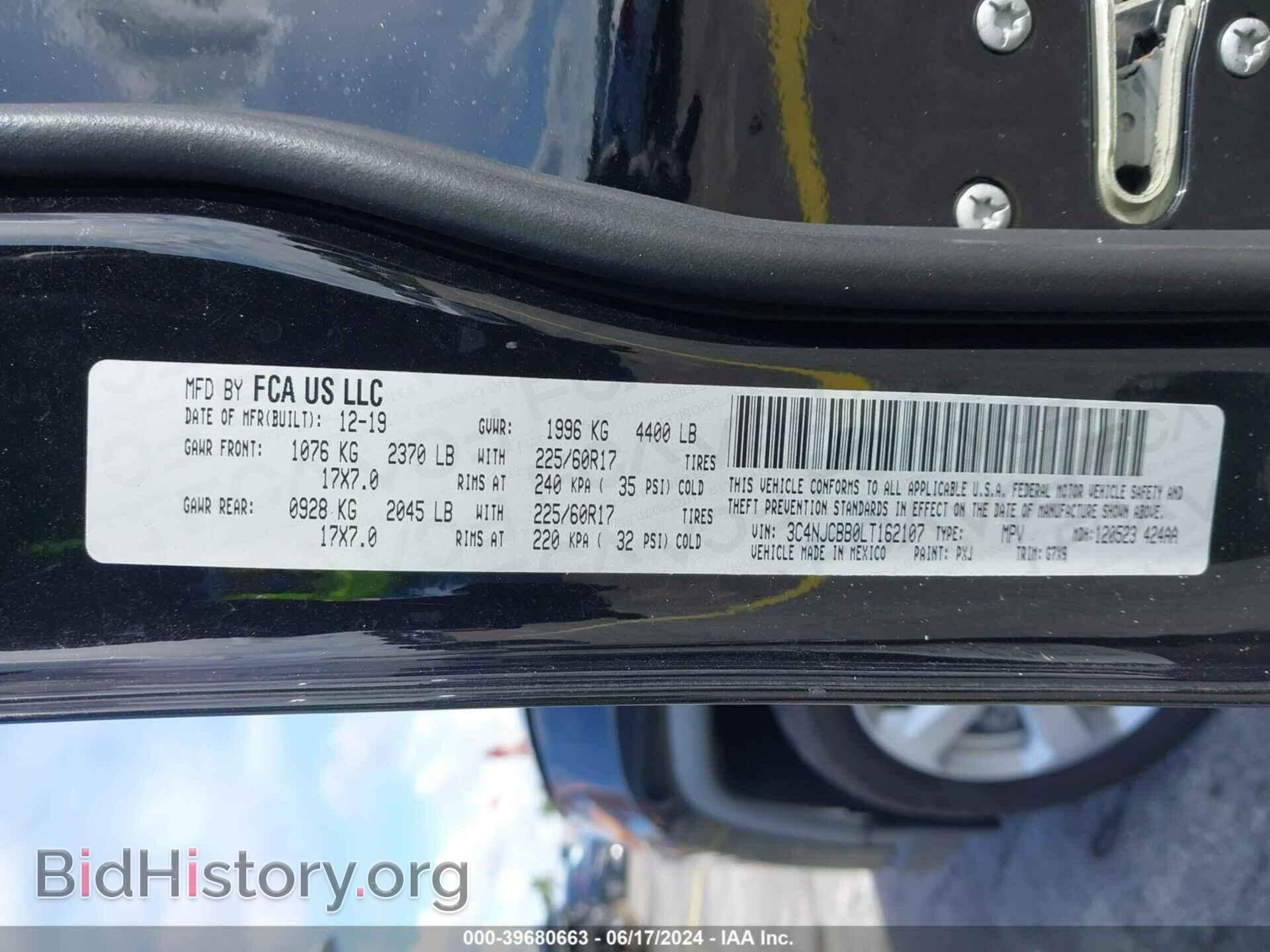 2020 JEEP COMPASS - VIN: 3C4NJCBB0LT162107 - Фото 9
