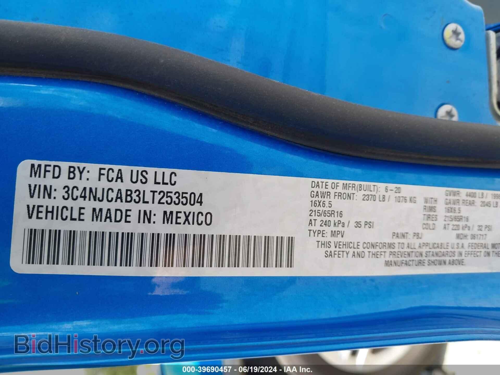 2020 JEEP COMPASS - VIN: 3C4NJCAB3LT253504 - Фото 9