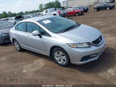 2013 Honda CIVIC LX, серебристый — VIN 19XFB2F59DE036429, IAAI