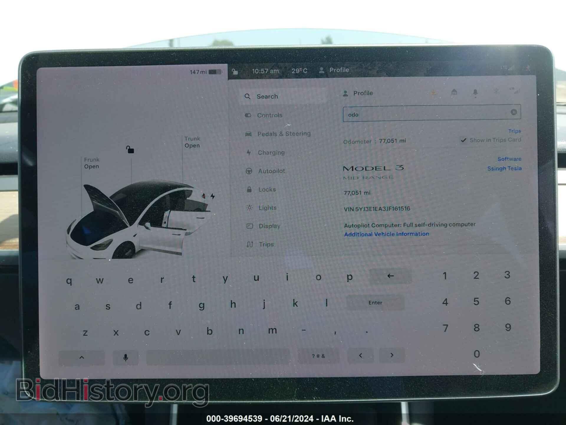 2018 TESLA MODEL 3 - VIN: 5YJ3E1EA3JF161516 - Photo 7