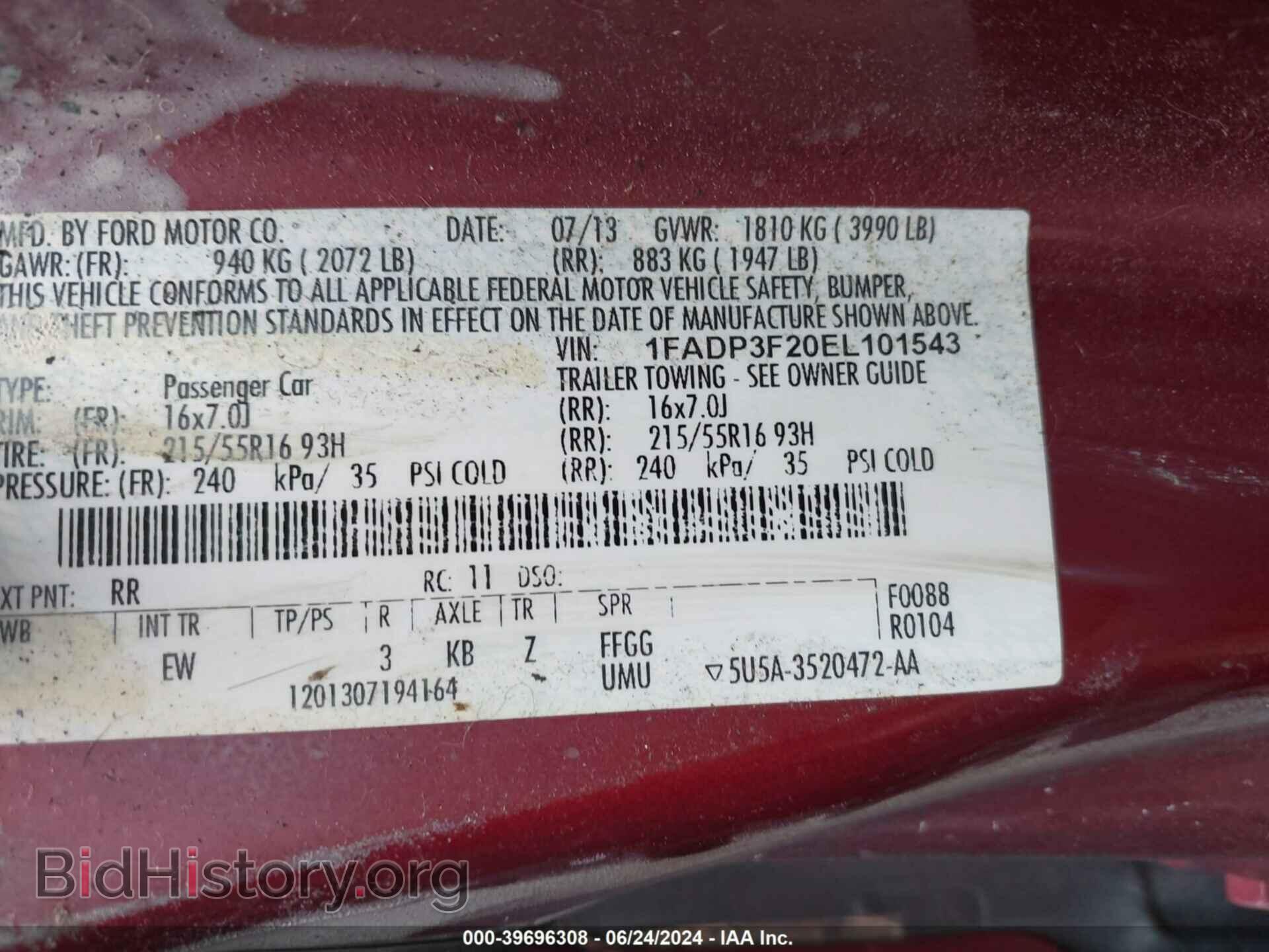 2014 FORD FOCUS - VIN: 1FADP3F20EL101543 - Photo 9