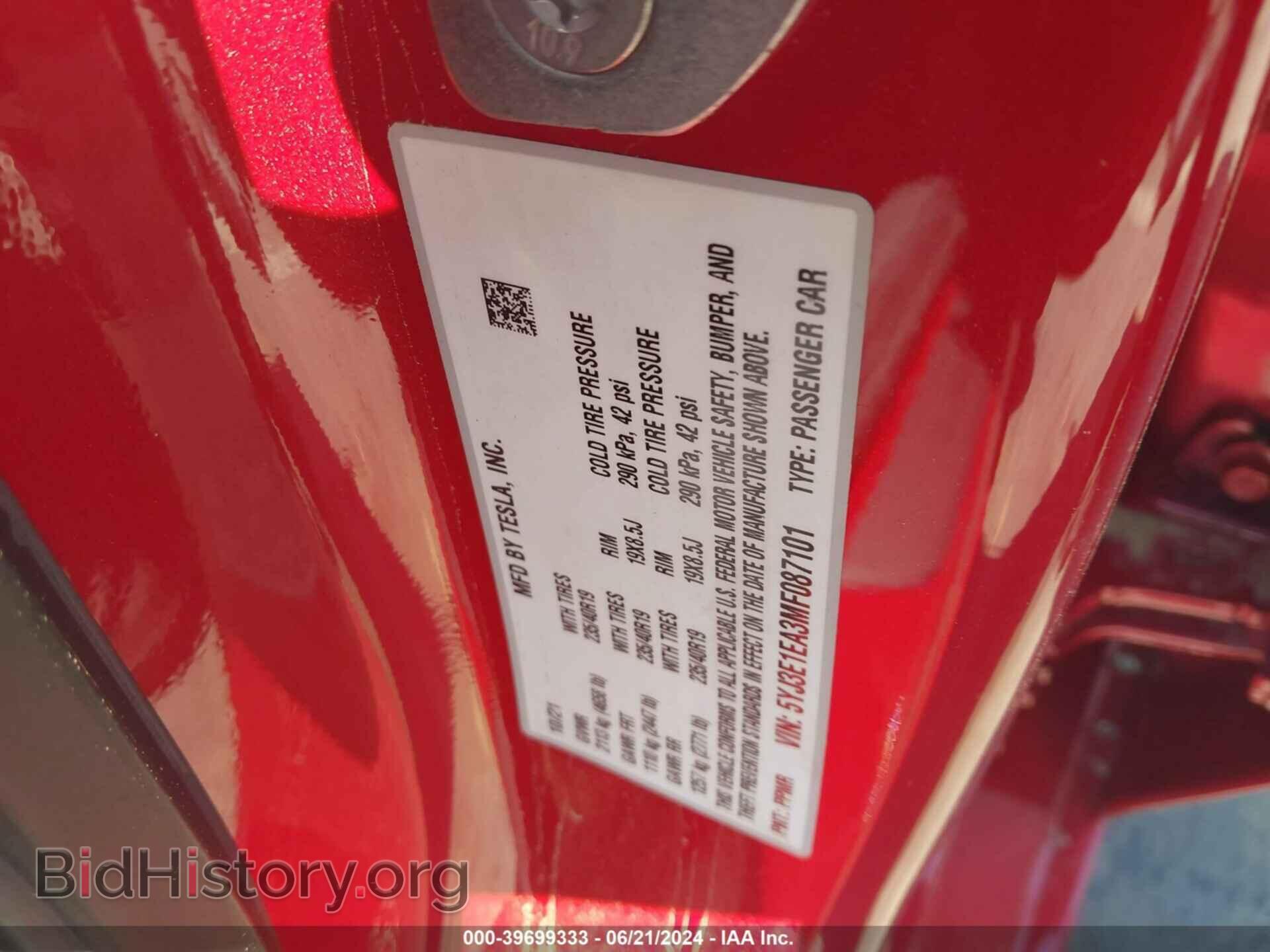2021 TESLA MODEL 3 - VIN: 5YJ3E1EA3MF087101 - Photo 9