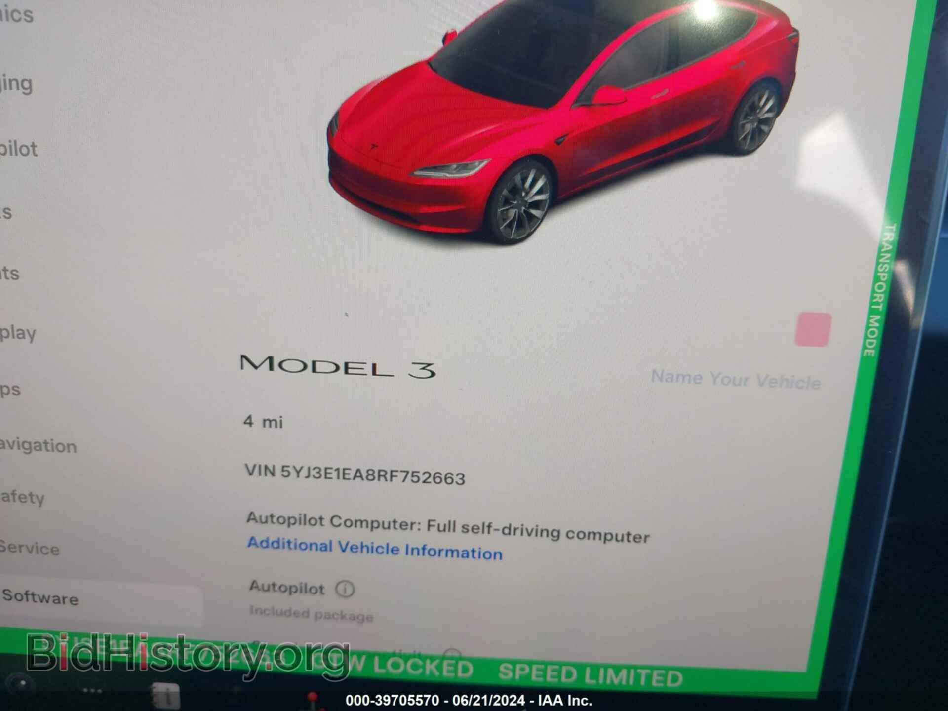 2024 TESLA MODEL 3 - VIN: 5YJ3E1EA8RF752663 - Photo 7