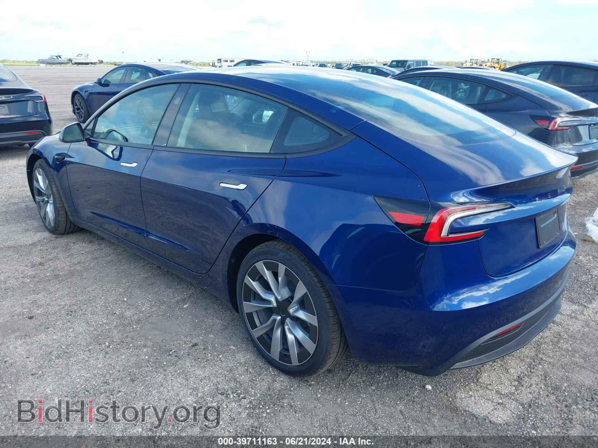 2024 TESLA MODEL 3 - VIN: 5YJ3E1EA5RF750174 - Фото 3
