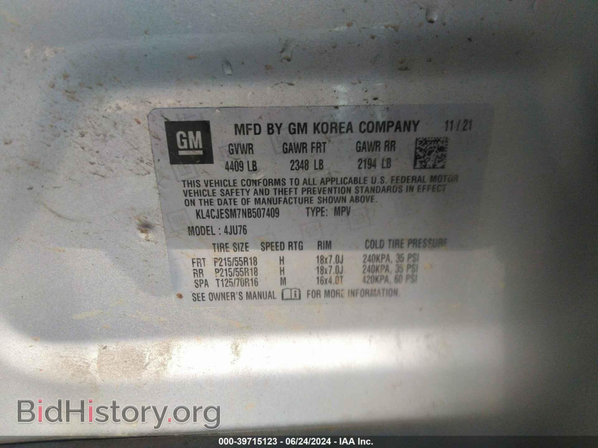 2022 BUICK ENCORE - VIN: KL4CJESM7NB507409 - Photo 9