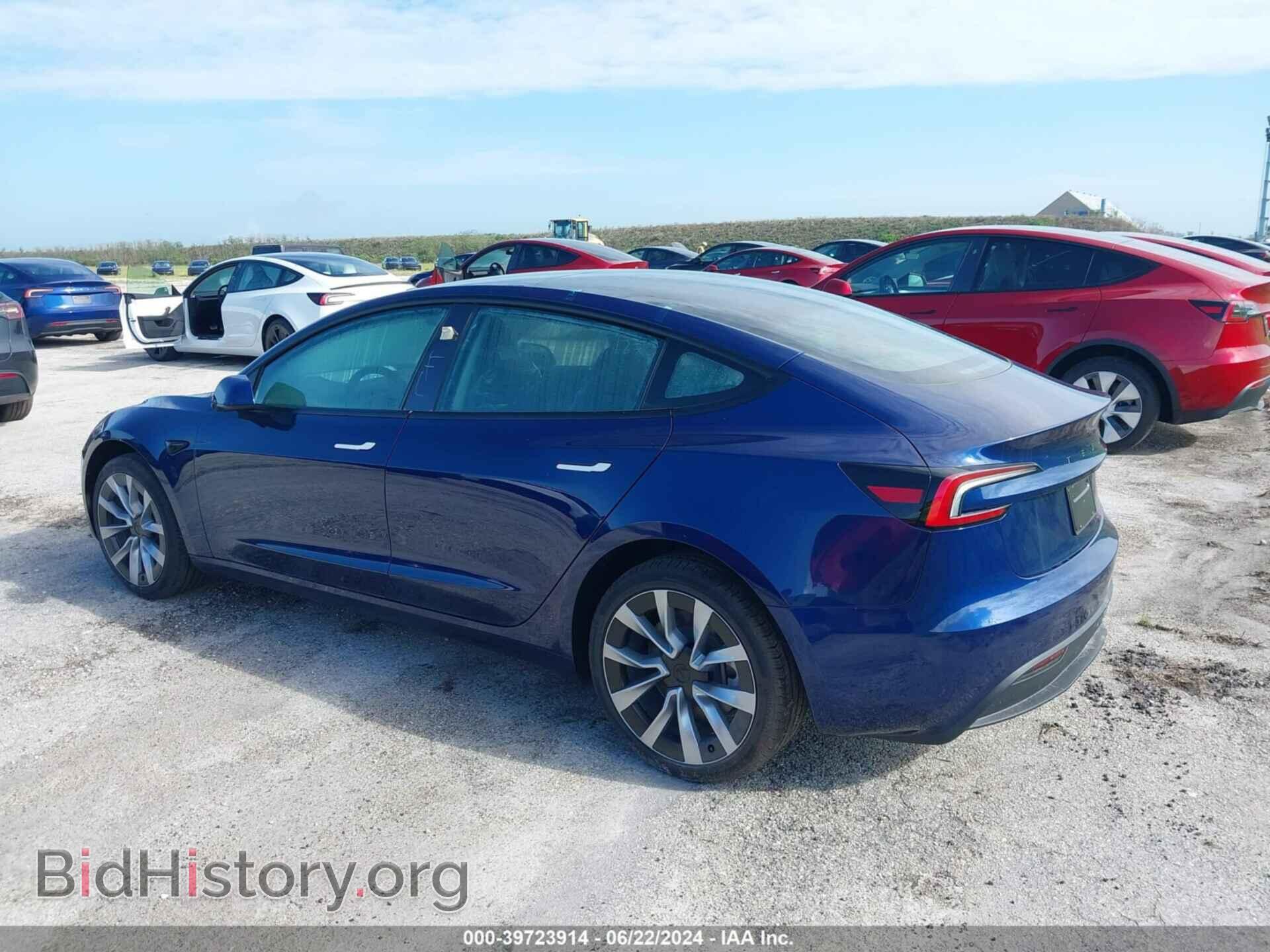 2024 TESLA MODEL 3 - VIN: 5YJ3E1EA2RF748947 - Фото 3