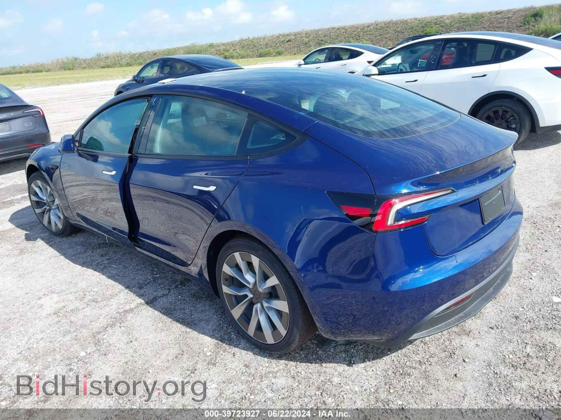 2024 TESLA MODEL 3 - VIN: 5YJ3E1EA2RF751881 - Фото 3