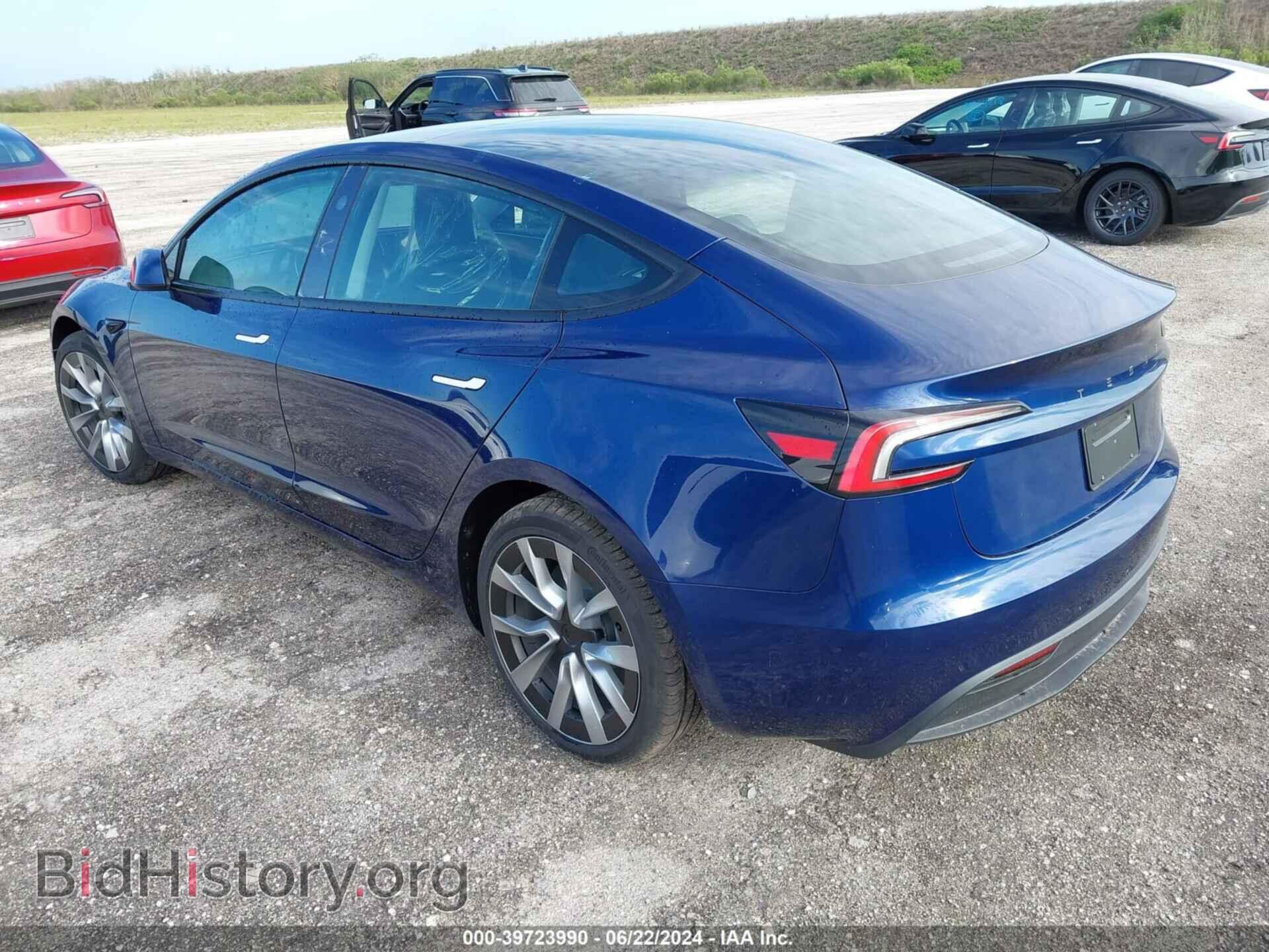 2024 TESLA MODEL 3 - VIN: 5YJ3E1EA4RF748805 - Фото 3