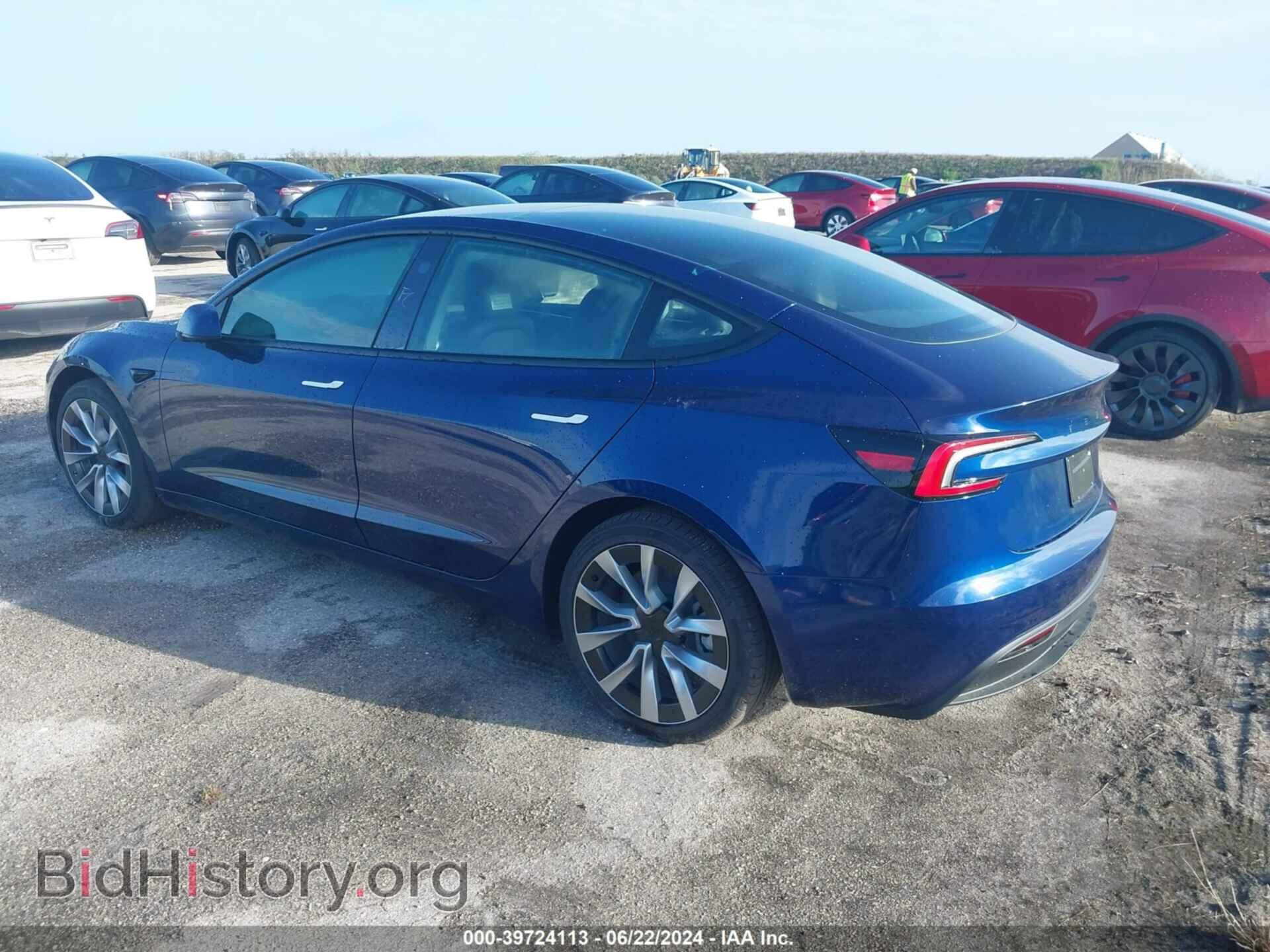 2024 TESLA MODEL 3 - VIN: 5YJ3E1EA7RF752654 - Фото 3
