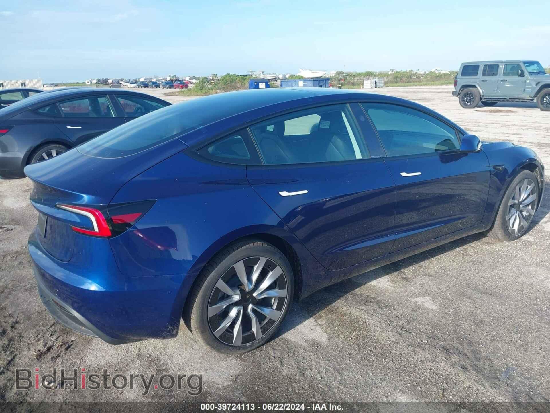 2024 TESLA MODEL 3 - VIN: 5YJ3E1EA7RF752654 - Фото 4