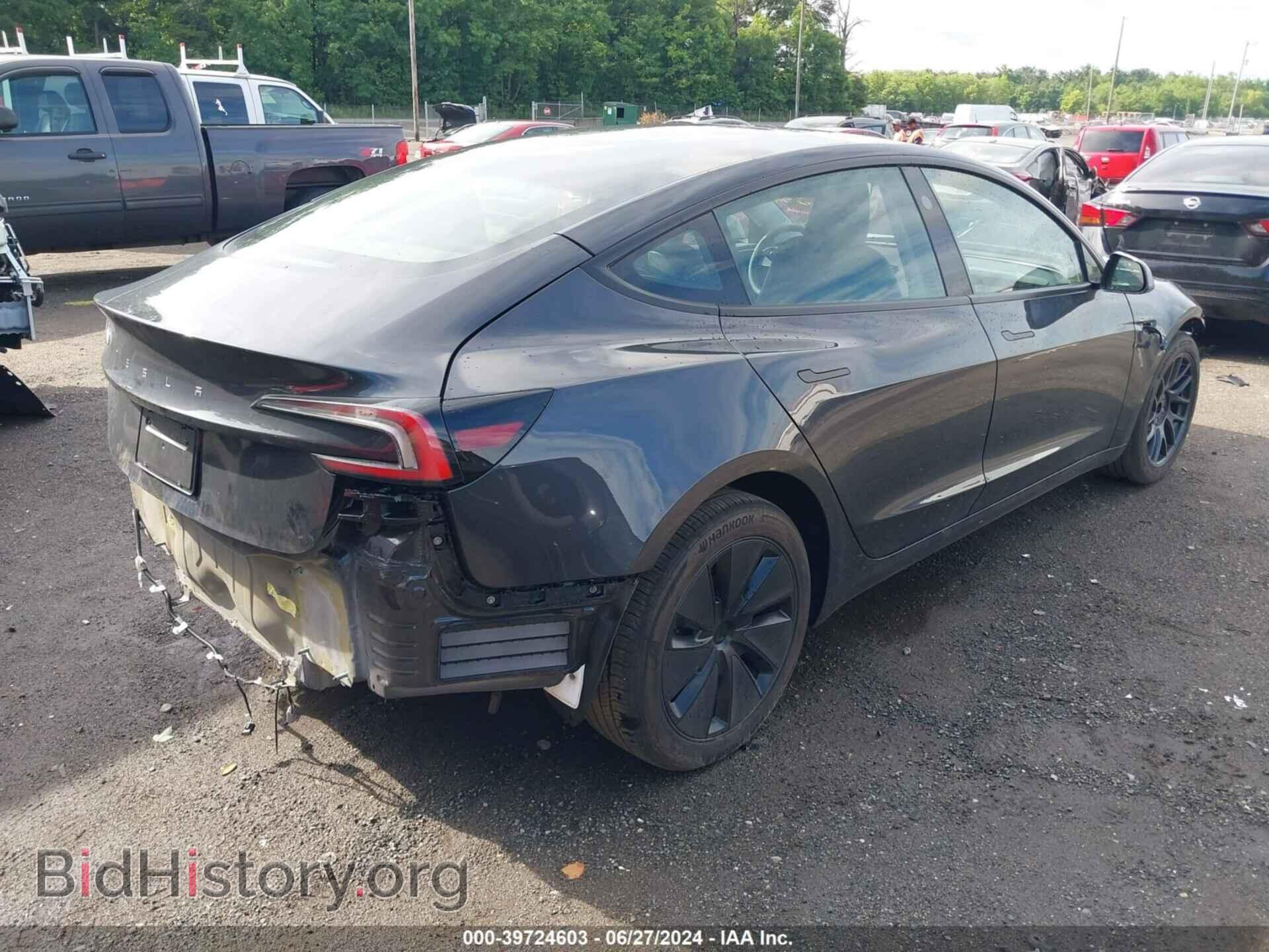 2024 TESLA MODEL 3 - VIN: 5YJ3E1EA2RF735860 - Фото 4