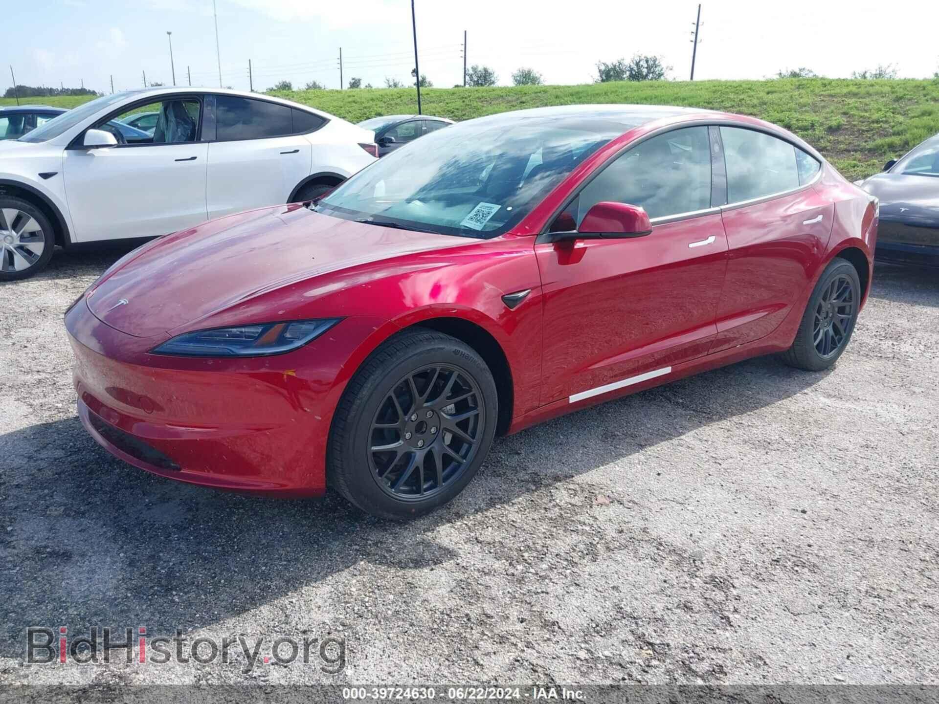 2024 TESLA MODEL 3 - VIN: 5YJ3E1EA5RF760610 - Фото 2