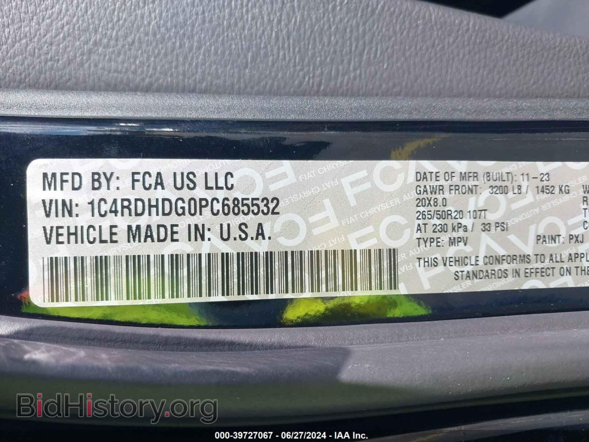 2023 DODGE DURANGO - VIN: 1C4RDHDG0PC685532 - Фото 9