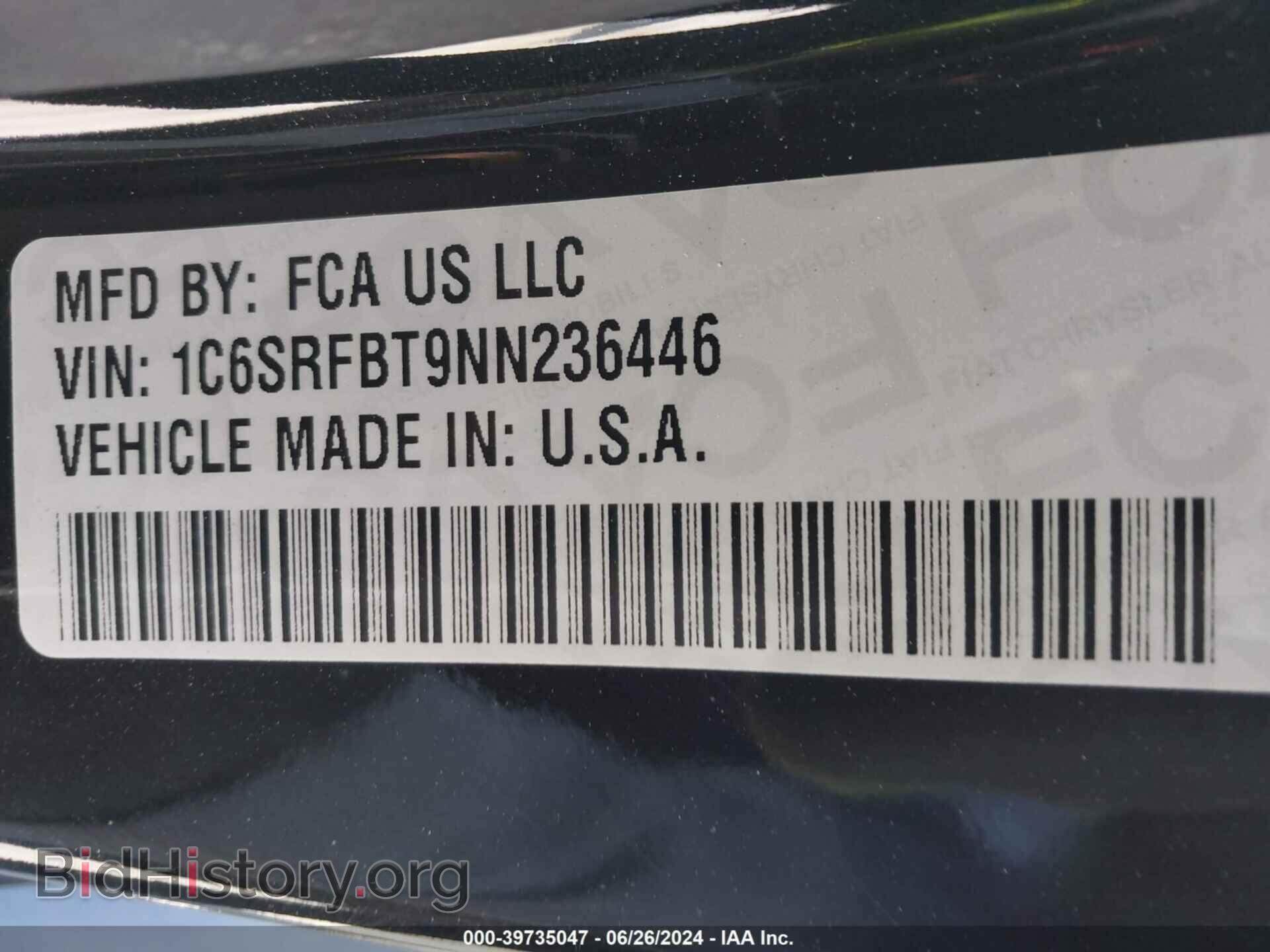 2022 RAM 1500 - VIN: 1C6SRFBT9NN236446 - Фото 9