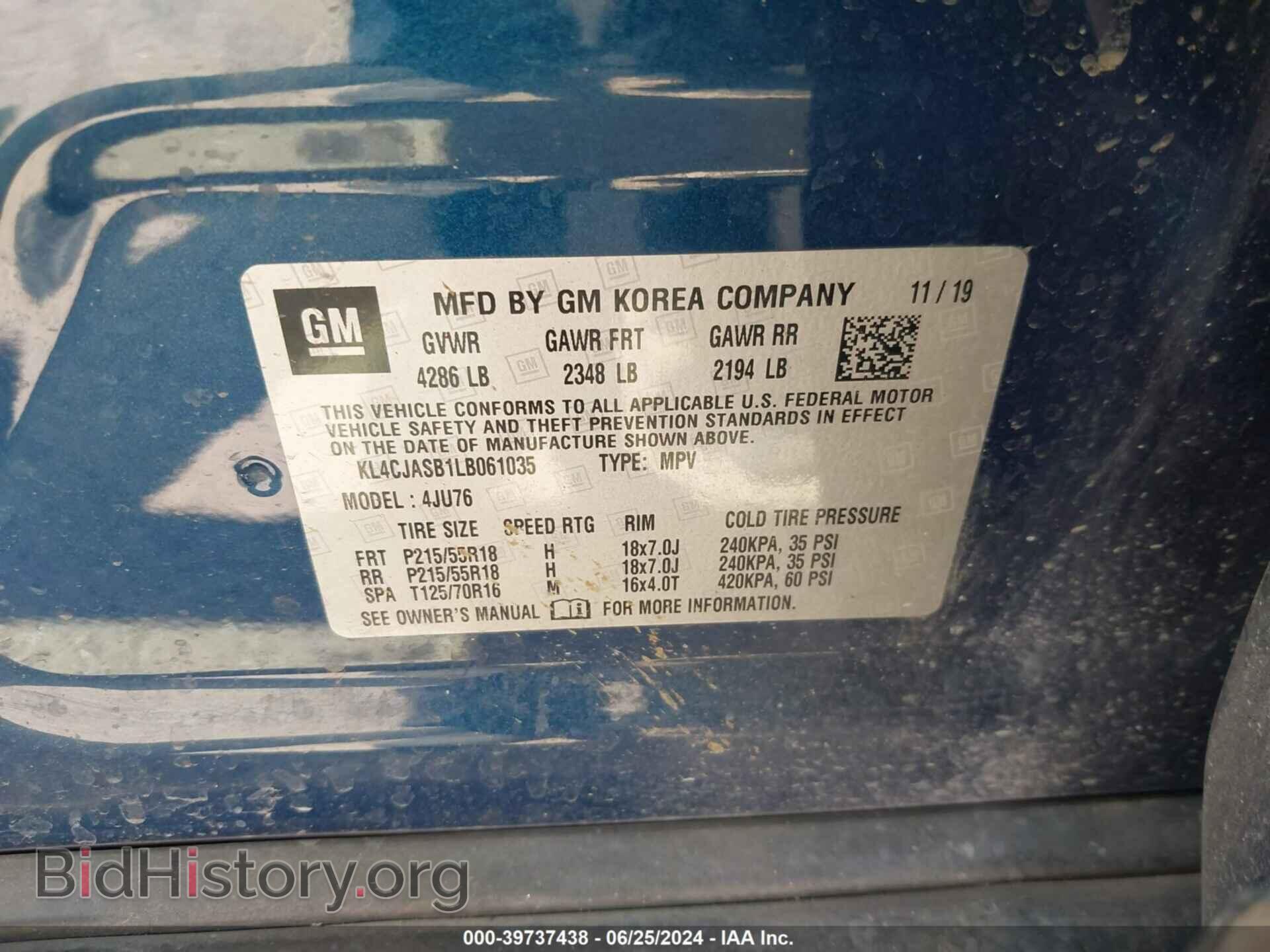 2020 BUICK ENCORE - VIN: KL4CJASB1LB061035 - Photo 9