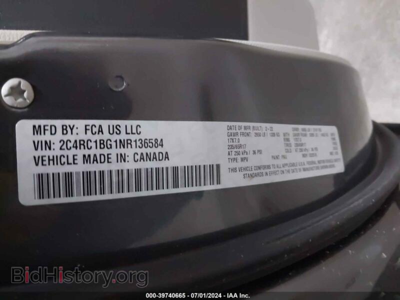 2022 Chrysler PACIFICA (VIN 2C4RC1BG1NR136584) — фото 9 из 11